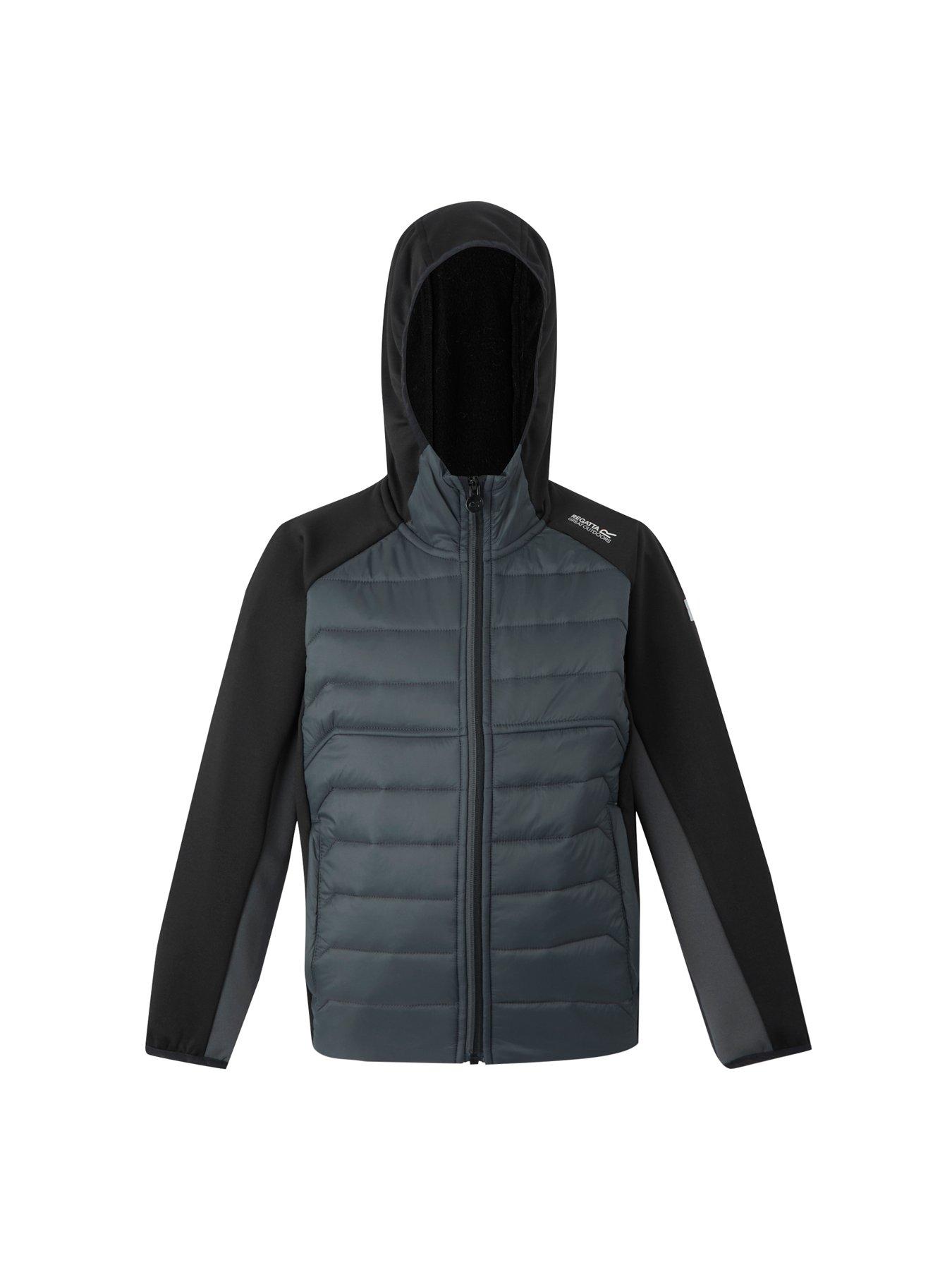  image of regatta-kielder-hybrid-ix-kids-baffle-jacket--grey