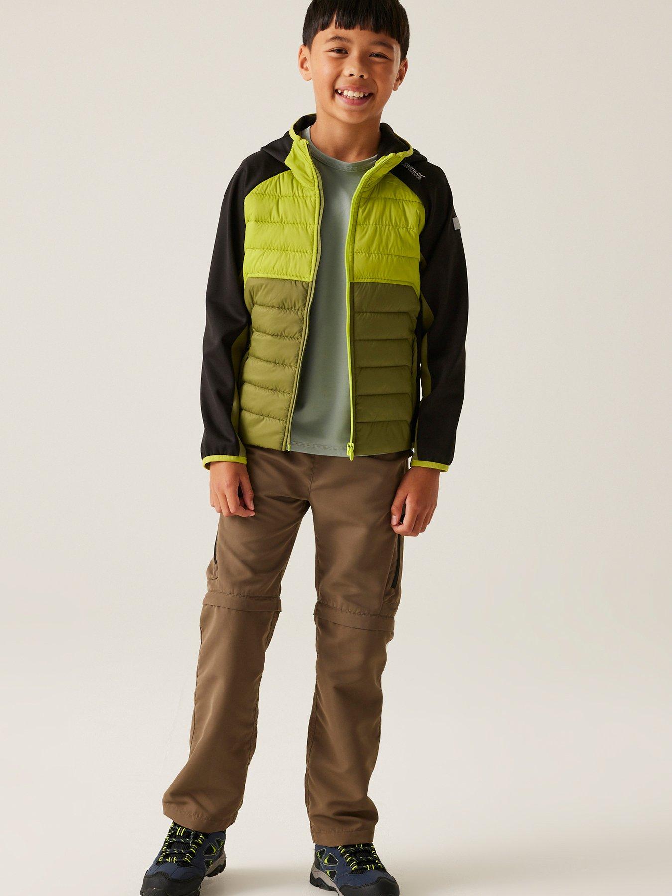  image of regatta-kielder-hybrid-ix-kids-baffle-jacket--green