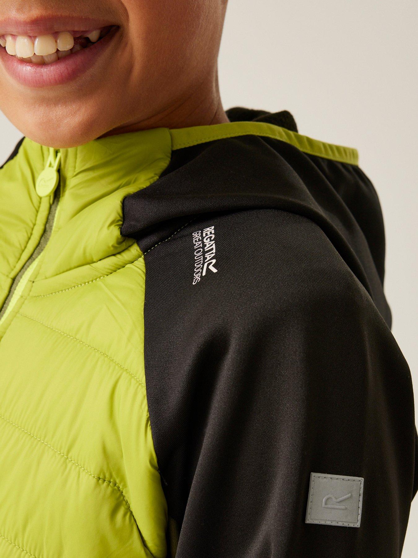  image of regatta-kielder-hybrid-ix-kids-baffle-jacket--green