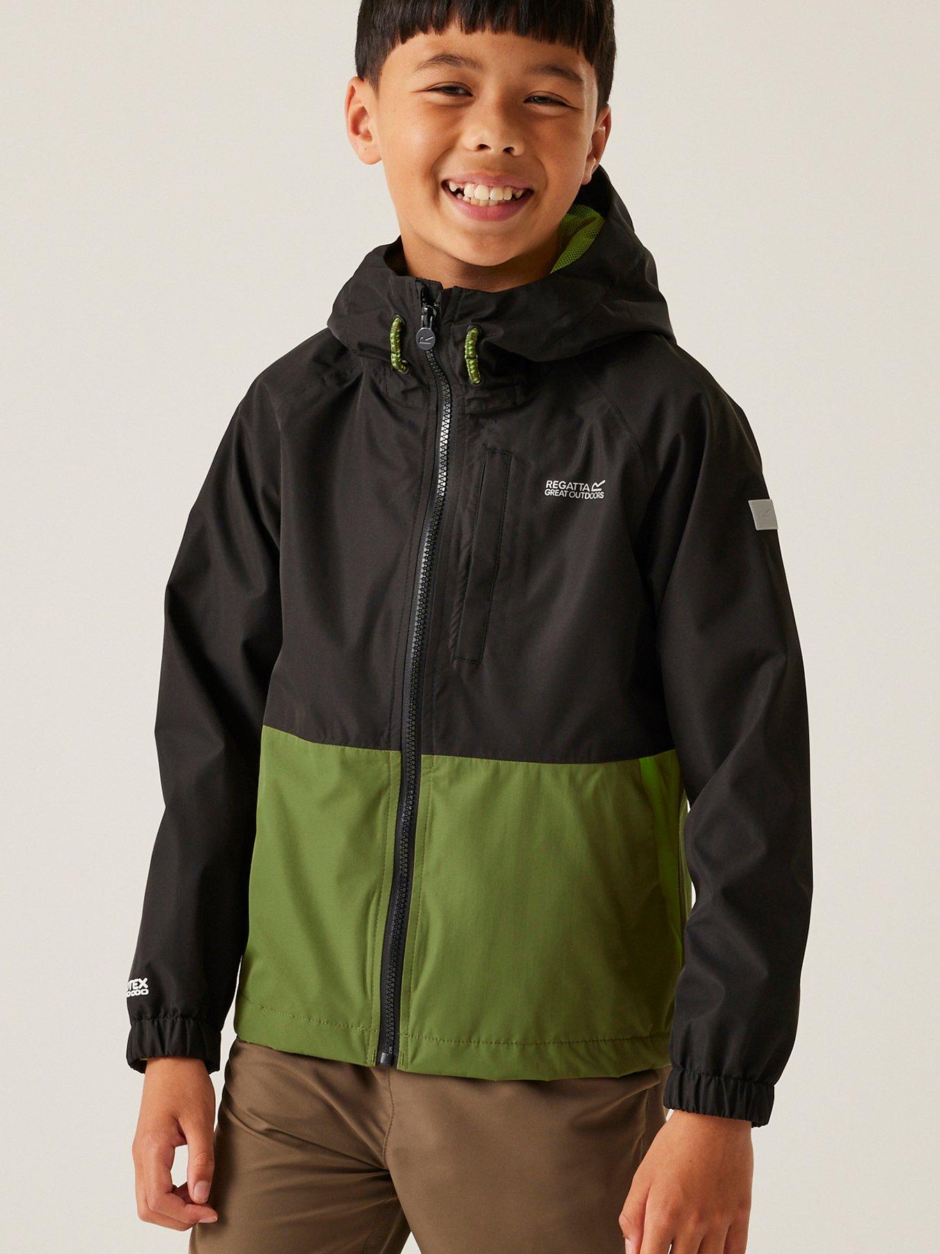 regatta-hanleigh-ii-kids-waterproof-shell-jacket-green
