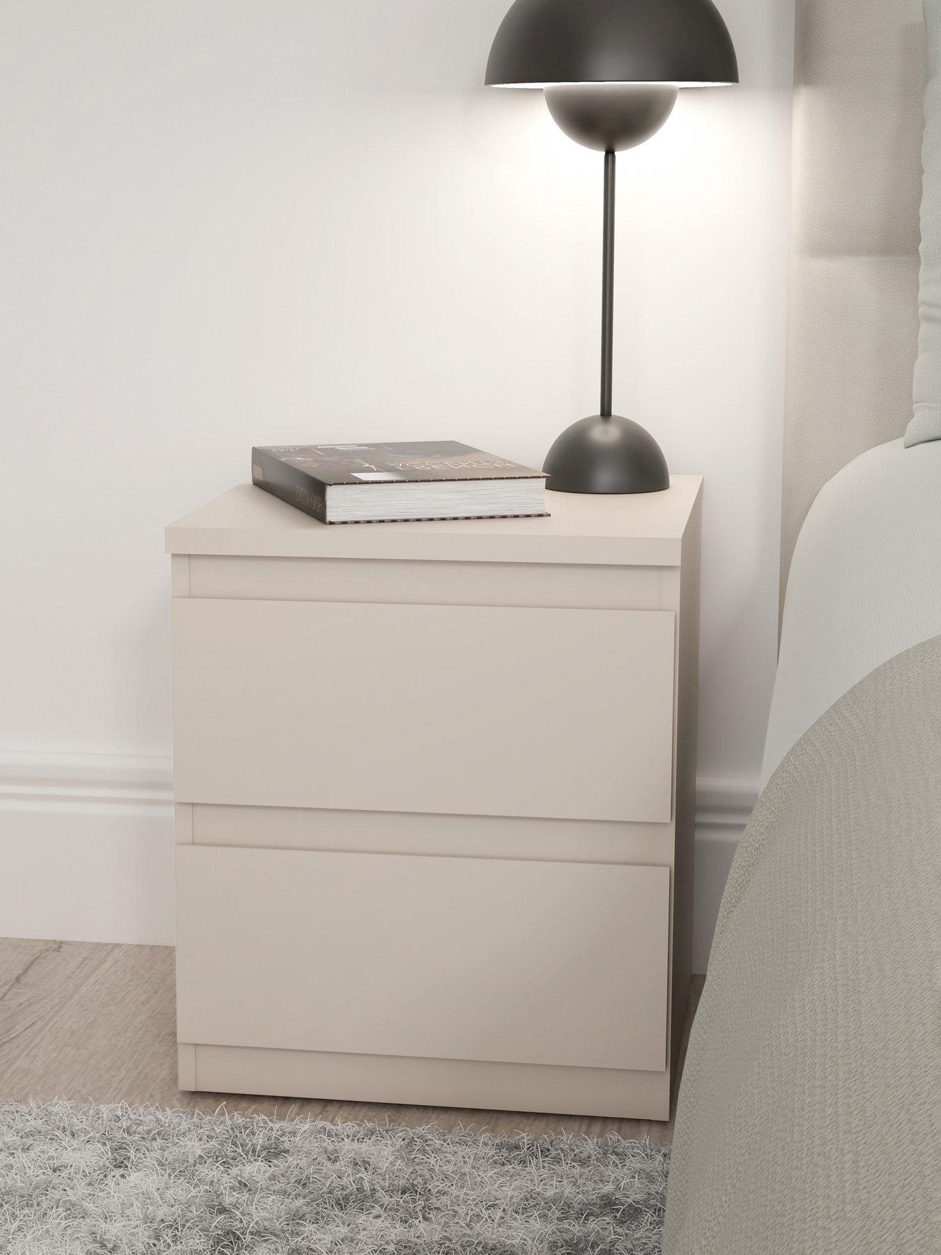 Very Home Lisson 2 Drawer Bedside - Oatmeal - FSC® Certified