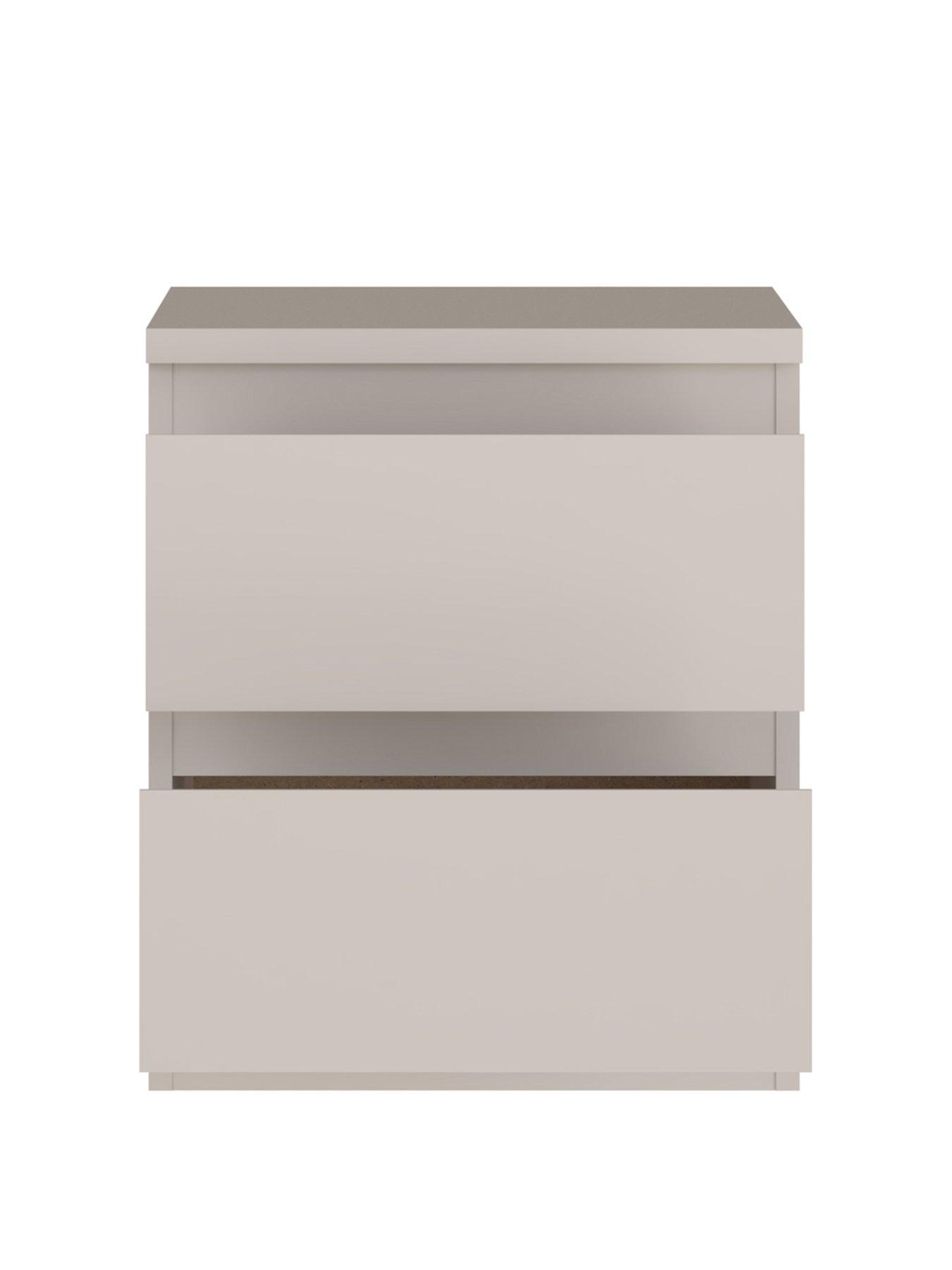 Image 4 of 7 of The Very Collection Lisson 2 Drawer Bedside - Oatmeal&nbsp;- FSC&reg; Certified