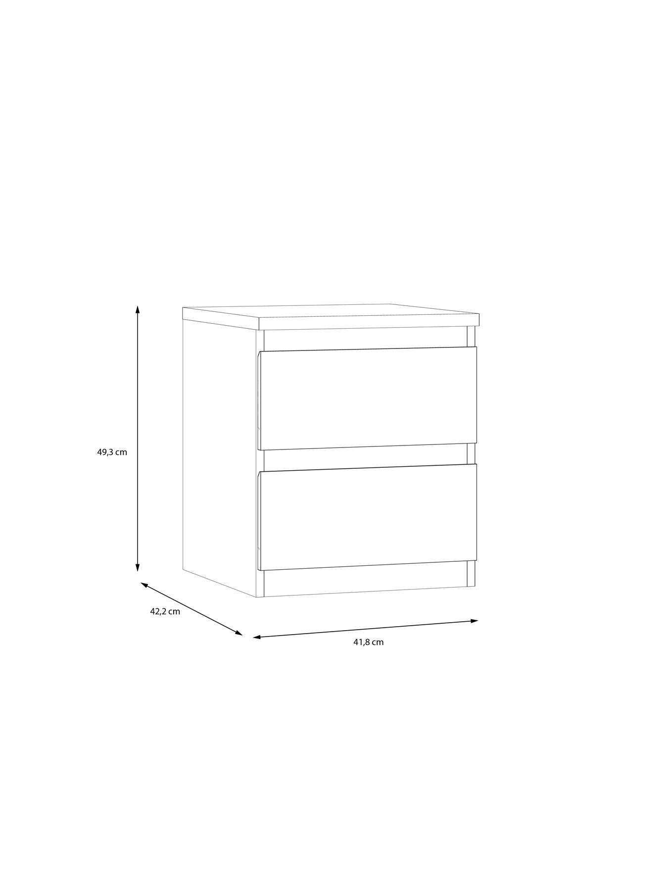 Image 6 of 7 of The Very Collection Lisson 2 Drawer Bedside - Oatmeal&nbsp;- FSC&reg; Certified
