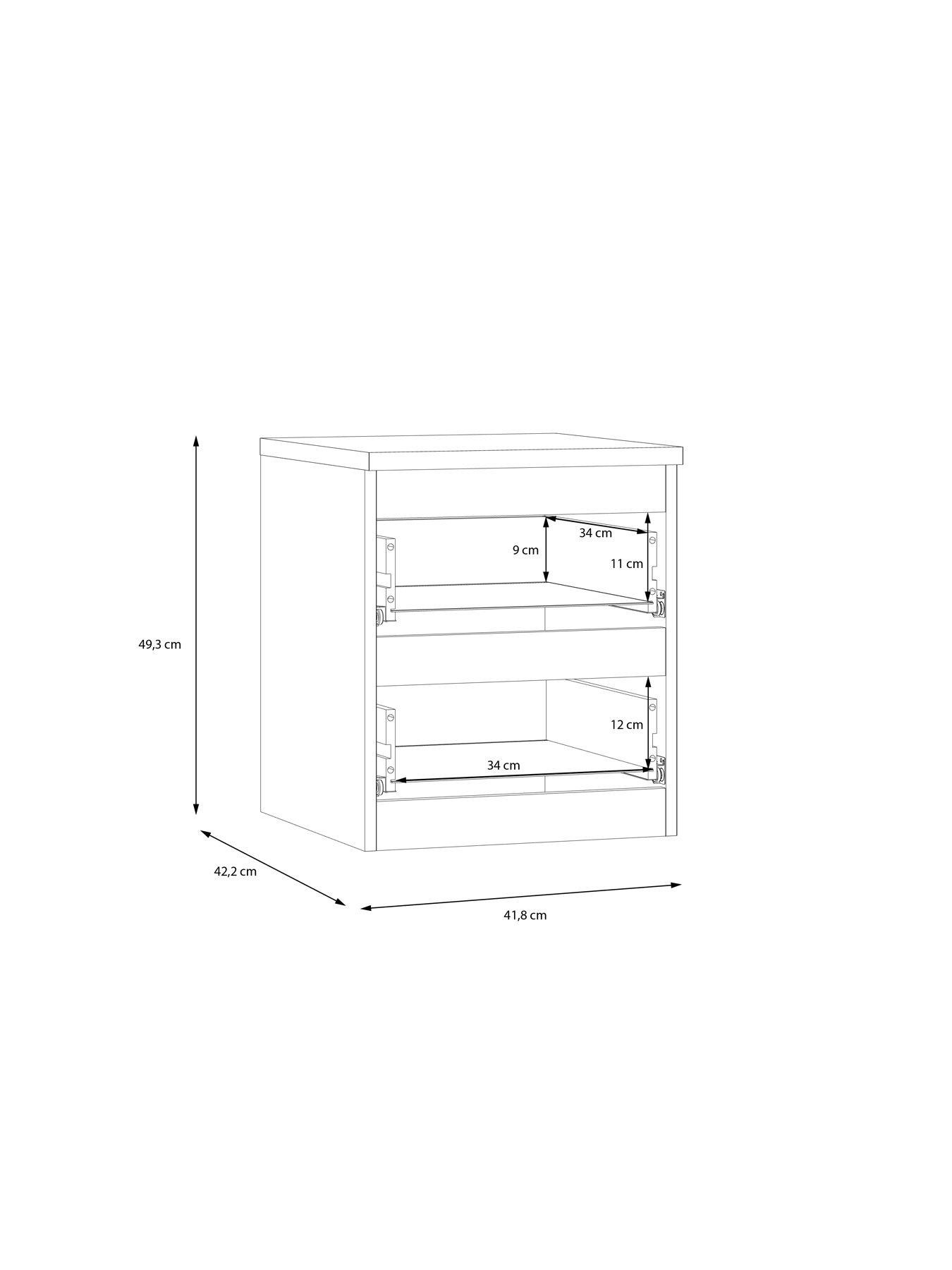 Image 7 of 7 of The Very Collection Lisson 2 Drawer Bedside - Oatmeal&nbsp;- FSC&reg; Certified