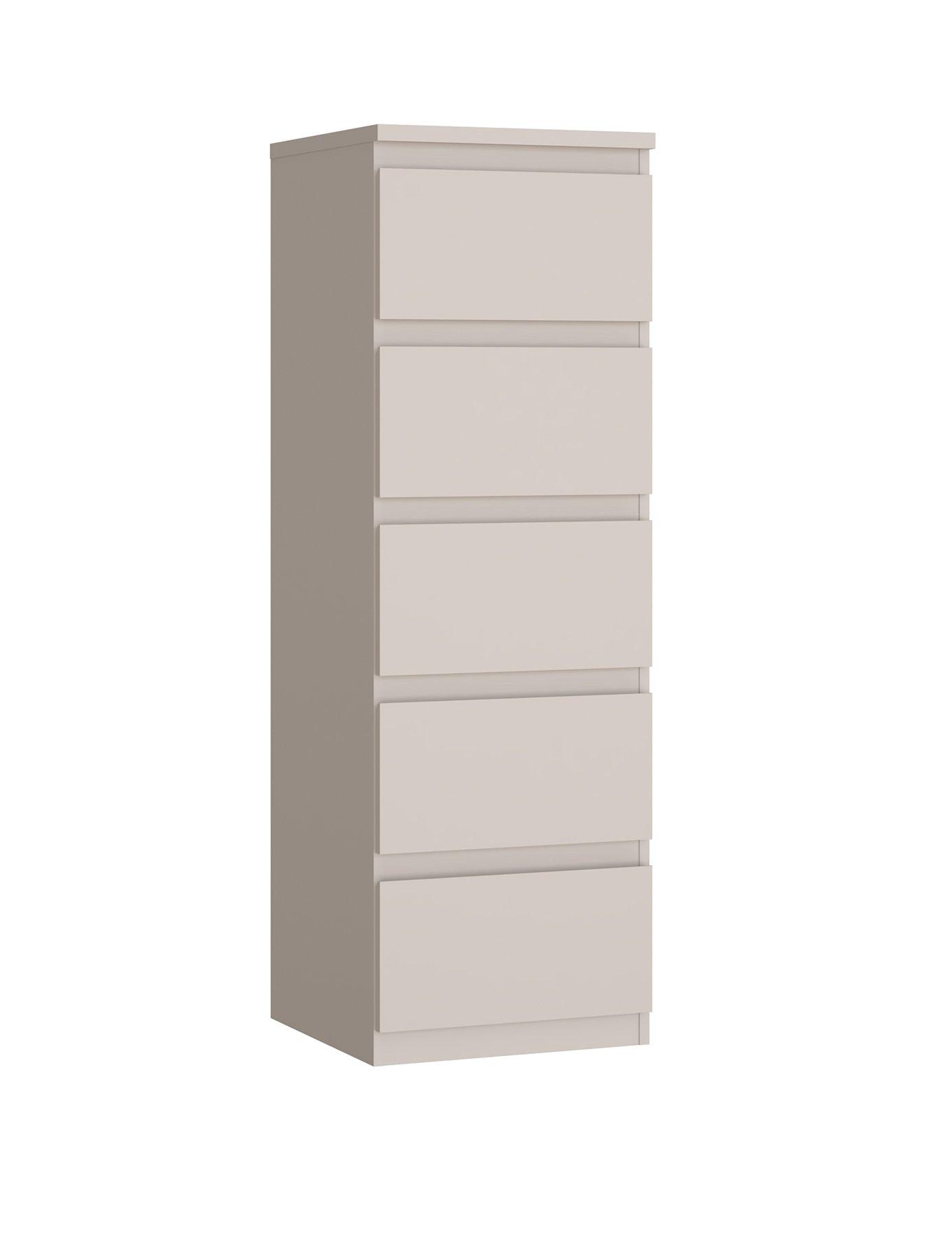 Image 3 of 7 of The Very Collection Lisson Narrow Chest of 5 Drawers - Oatmeal - FSC&reg; Certified
