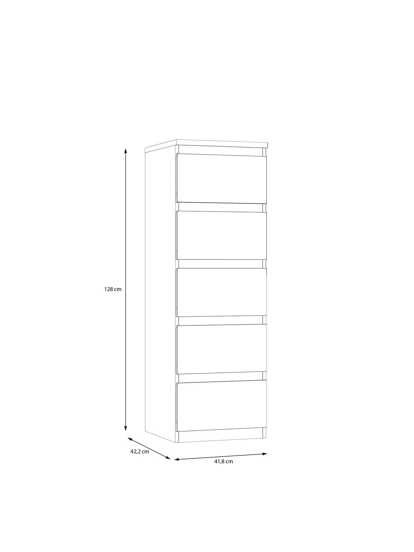 Image 6 of 7 of The Very Collection Lisson Narrow Chest of 5 Drawers - Oatmeal - FSC&reg; Certified