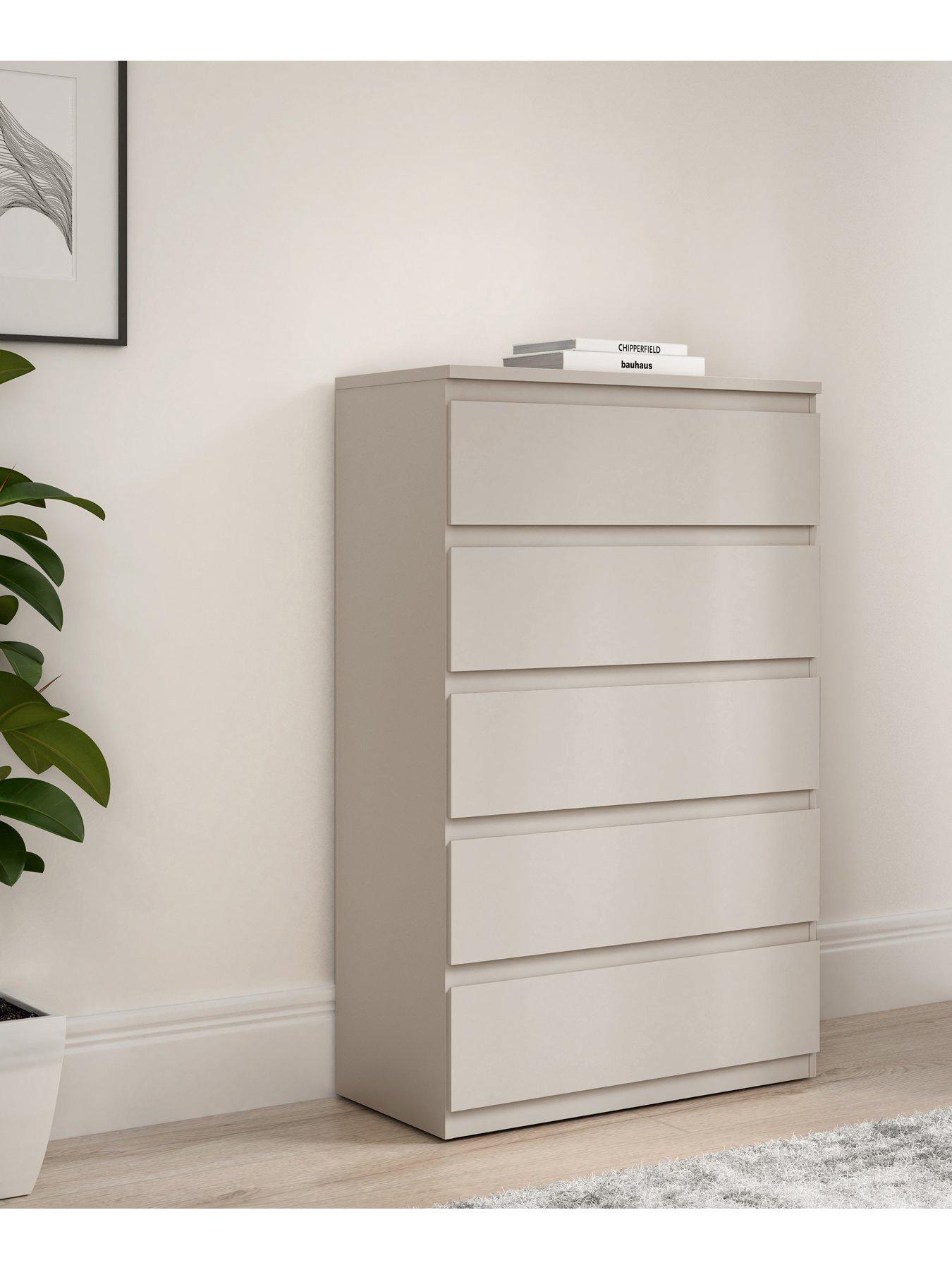 Image 1 of 7 of Very Home Lisson 5 Drawer Chest -&nbsp;Oatmeal - FSC&reg; Certified