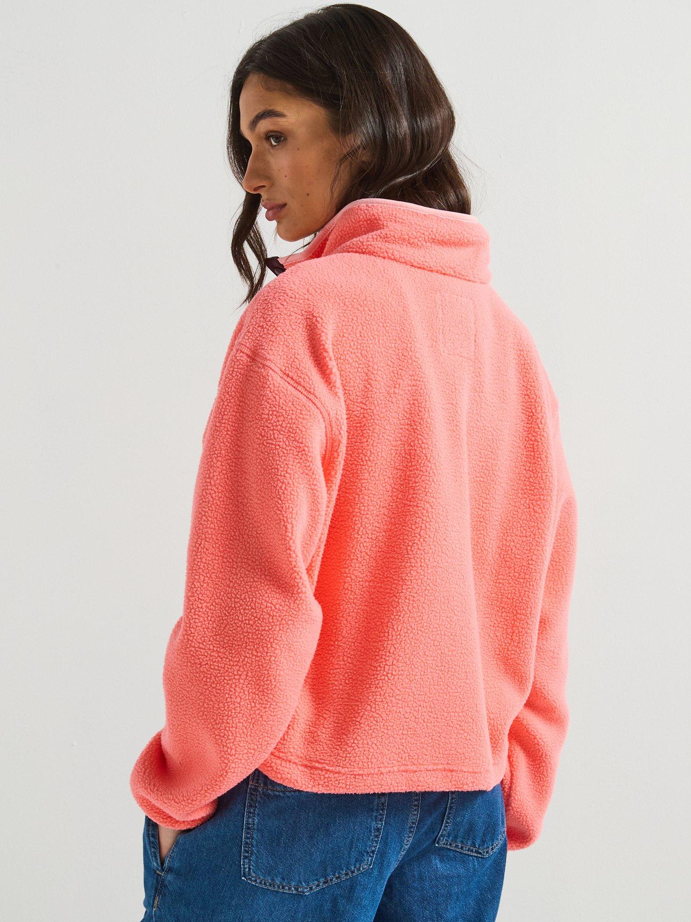  image of columbia-womens-helvetia-2-cropped-half-snap-fleece-pink