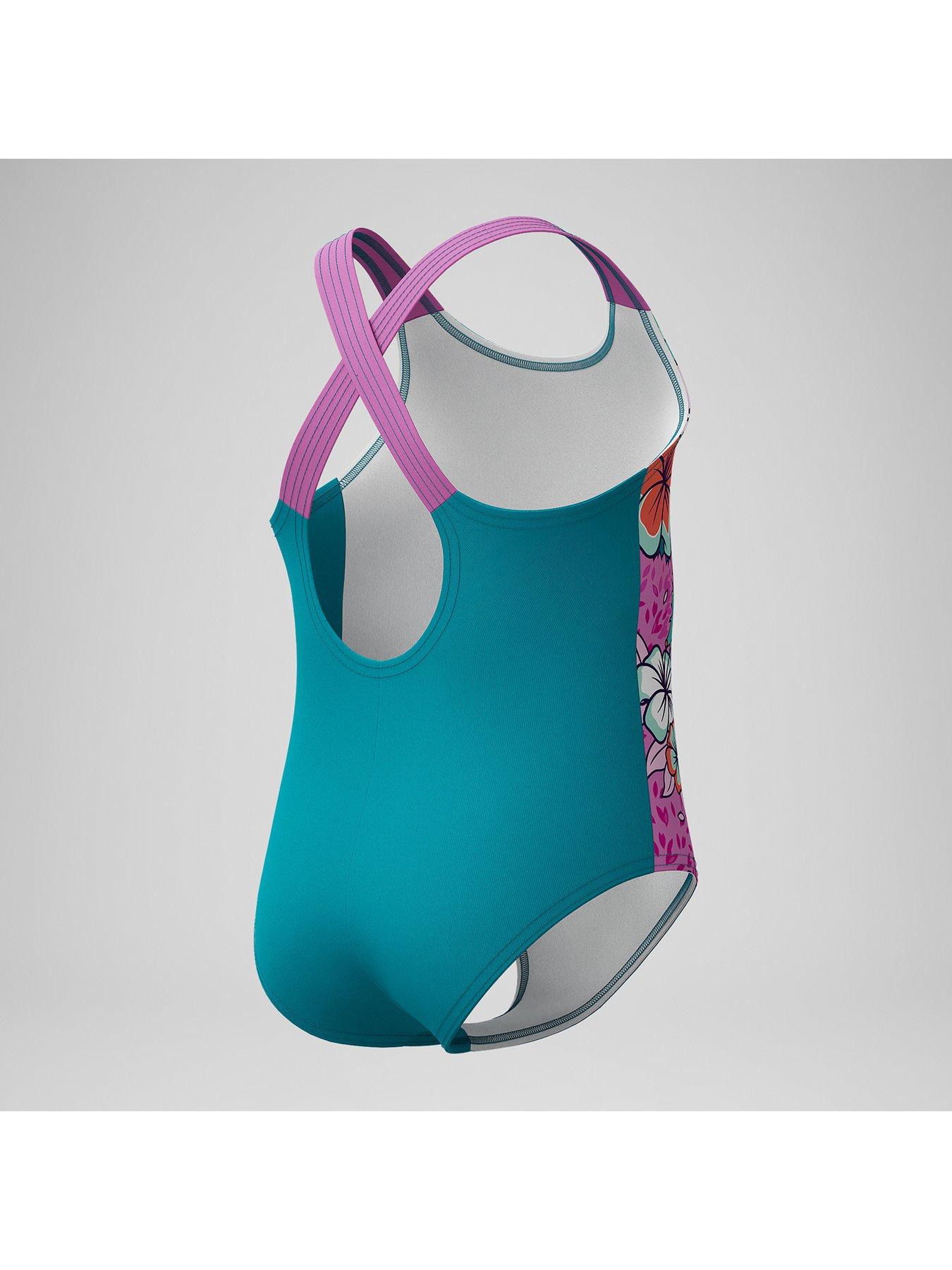  image of speedo-girls-learn-to-swim-printed-crossback-bluepink