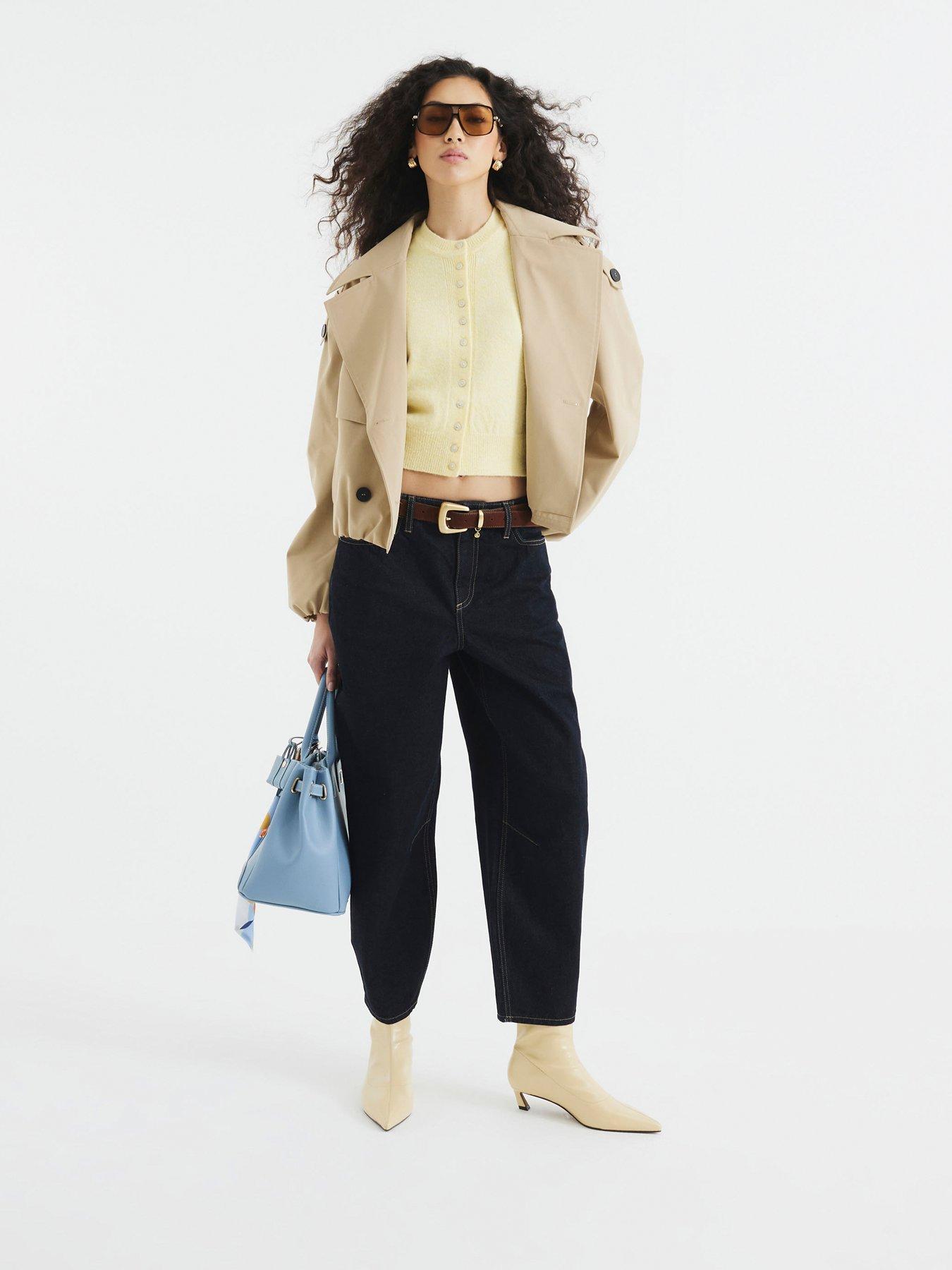  image of river-island-button-down-cardigan-yellow