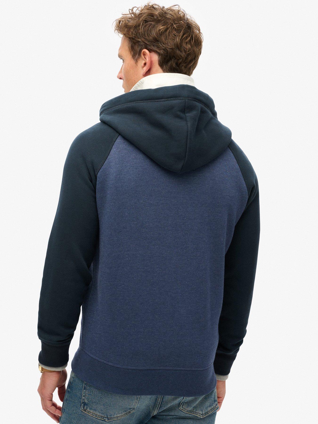  image of superdry-essential-baseball-zip-hoodie-navy