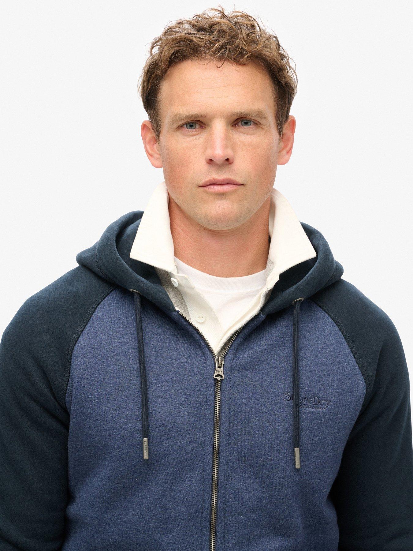  image of superdry-essential-baseball-zip-hoodie-navy