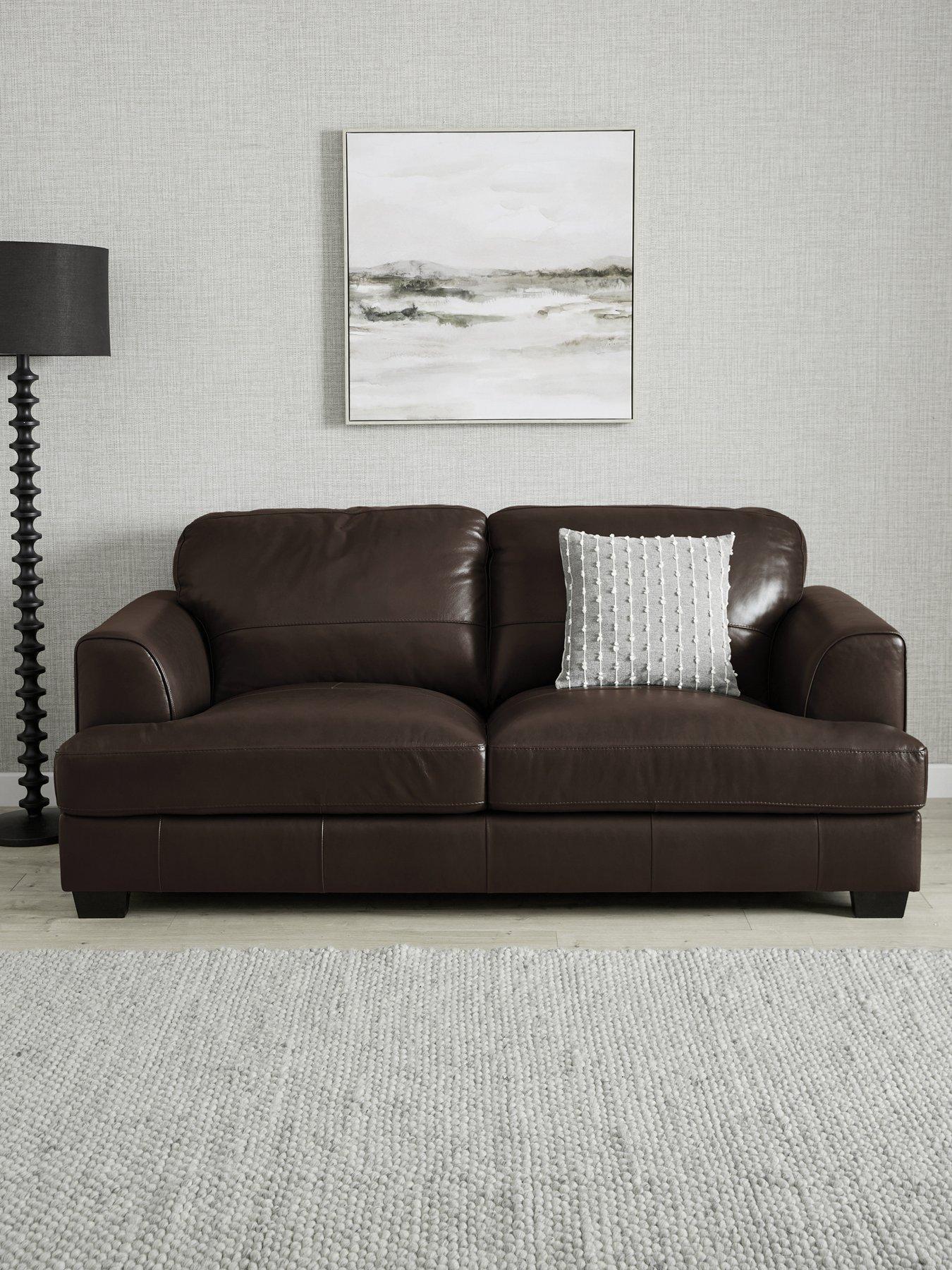 The Very Collection Astoria Italian Leather 3 Seater Sofa - FSC® Certified