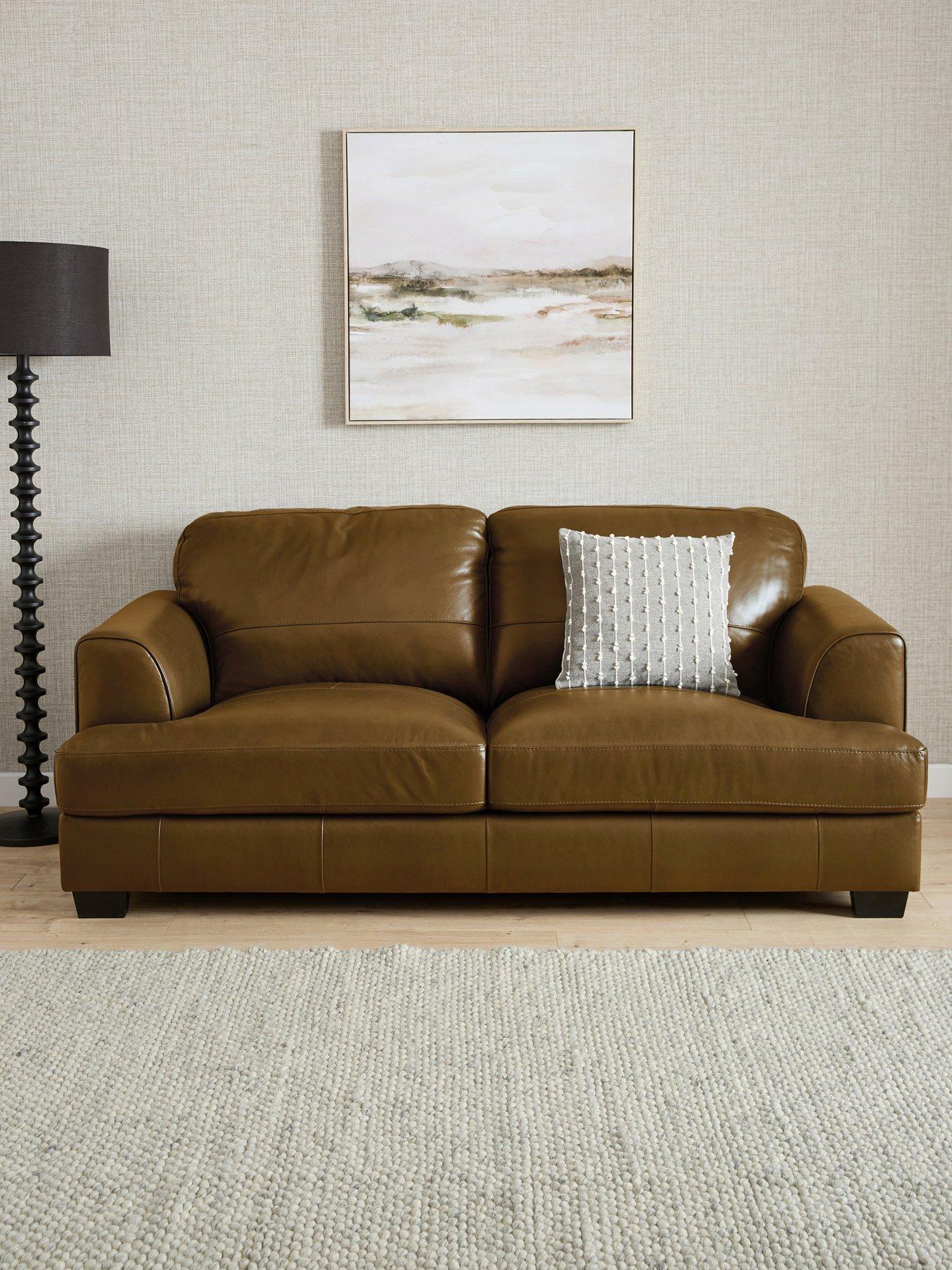 The Very Collection Astoria Italian Leather 3 Seater Sofa - FSC® Certified