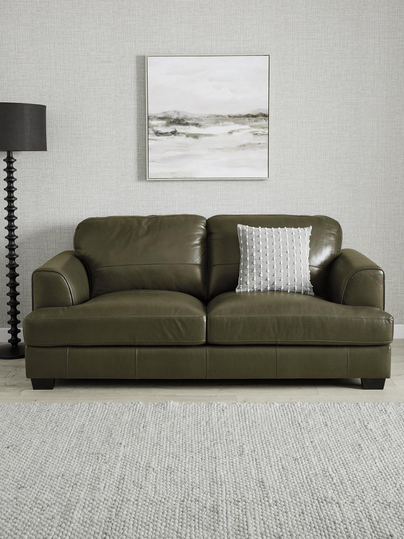 The Very Collection Astoria Italian Leather 3 Seater Sofa