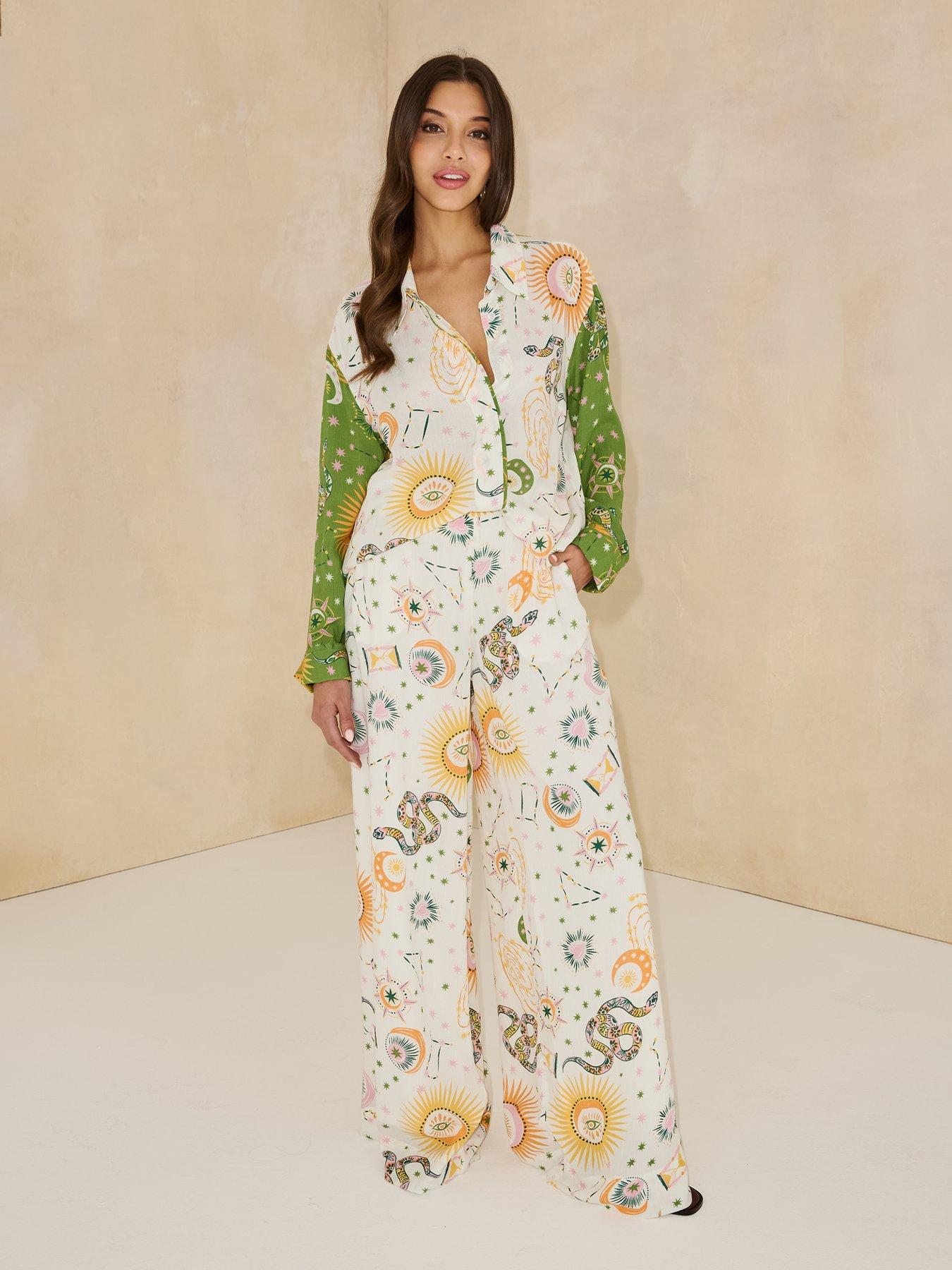  image of michelle-keegan-printed-shirt-multi