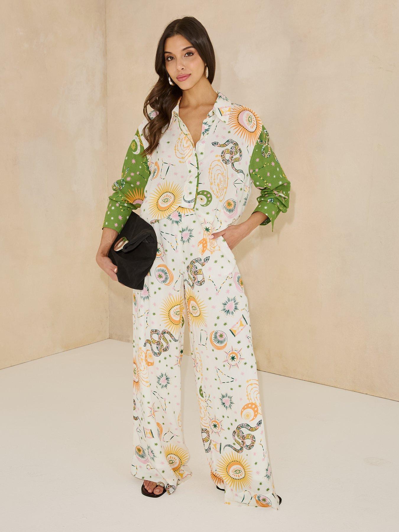  image of michelle-keegan-printed-trouser-multi