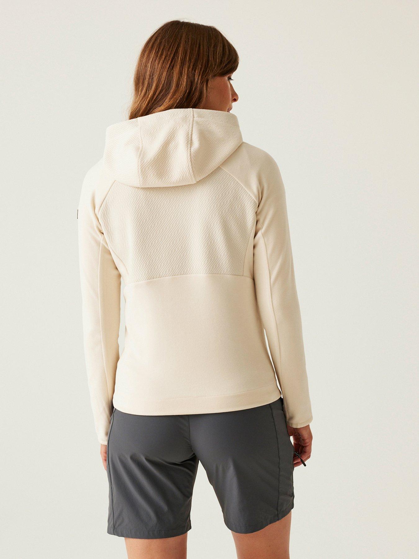  image of regatta-womens-vatana-full-zip-hooded-fleece--white