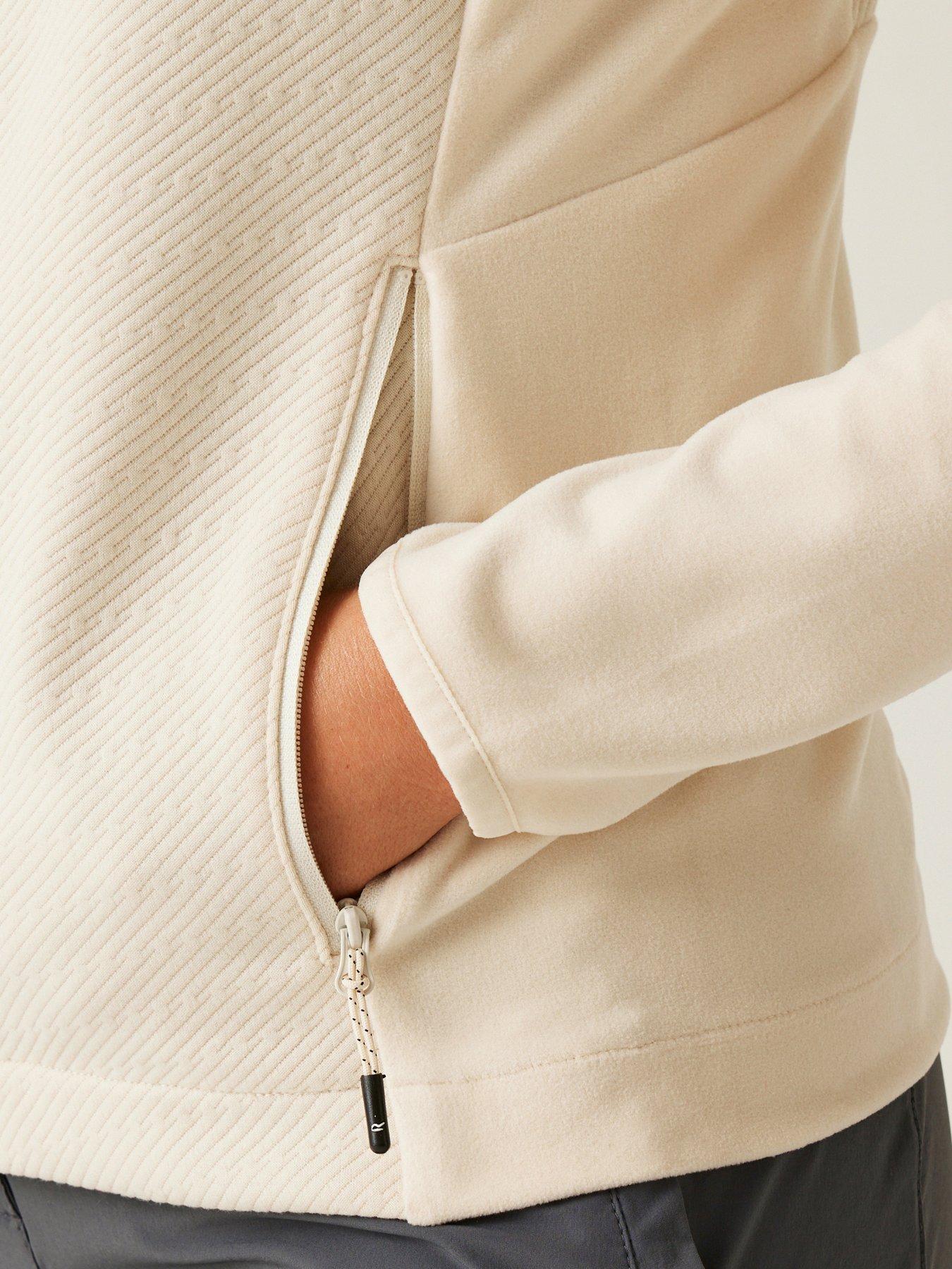  image of regatta-womens-vatana-full-zip-hooded-fleece--white
