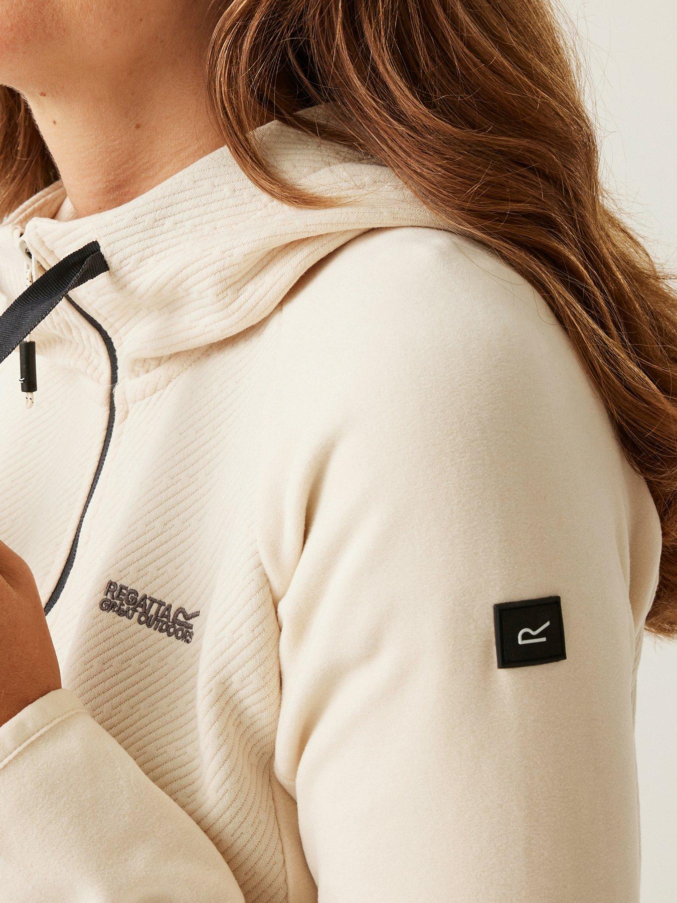  image of regatta-womens-vatana-full-zip-hooded-fleece--white