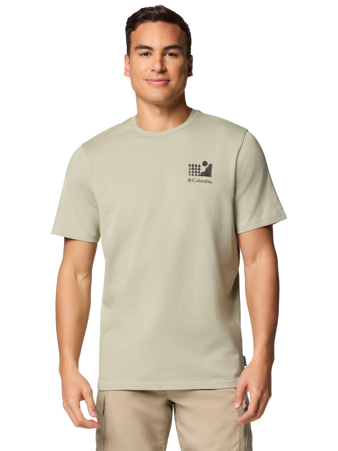  image of columbia-mens-explorers-canyon-back-short-sleeve-t-shirt-green