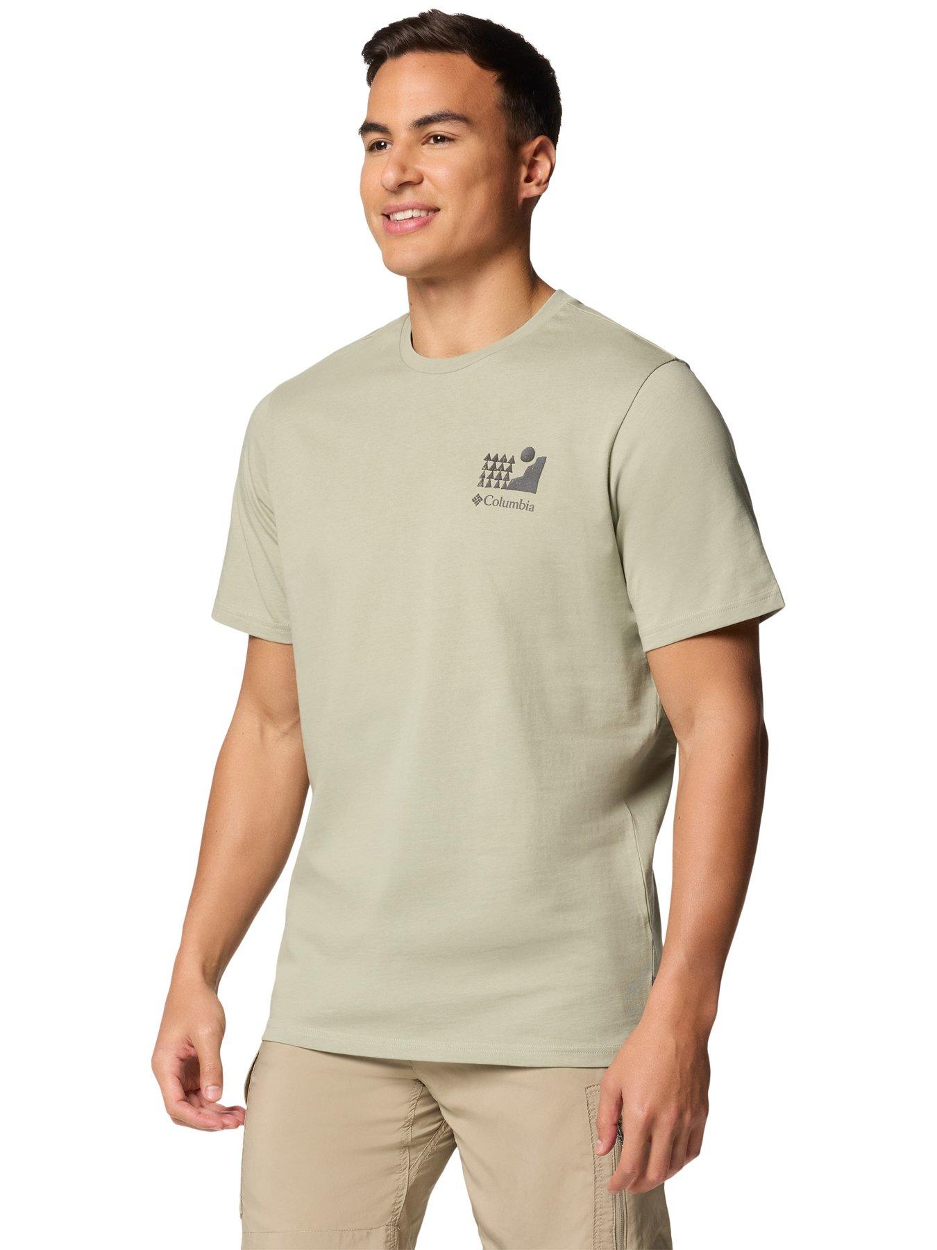  image of columbia-mens-explorers-canyon-back-short-sleeve-t-shirt-green