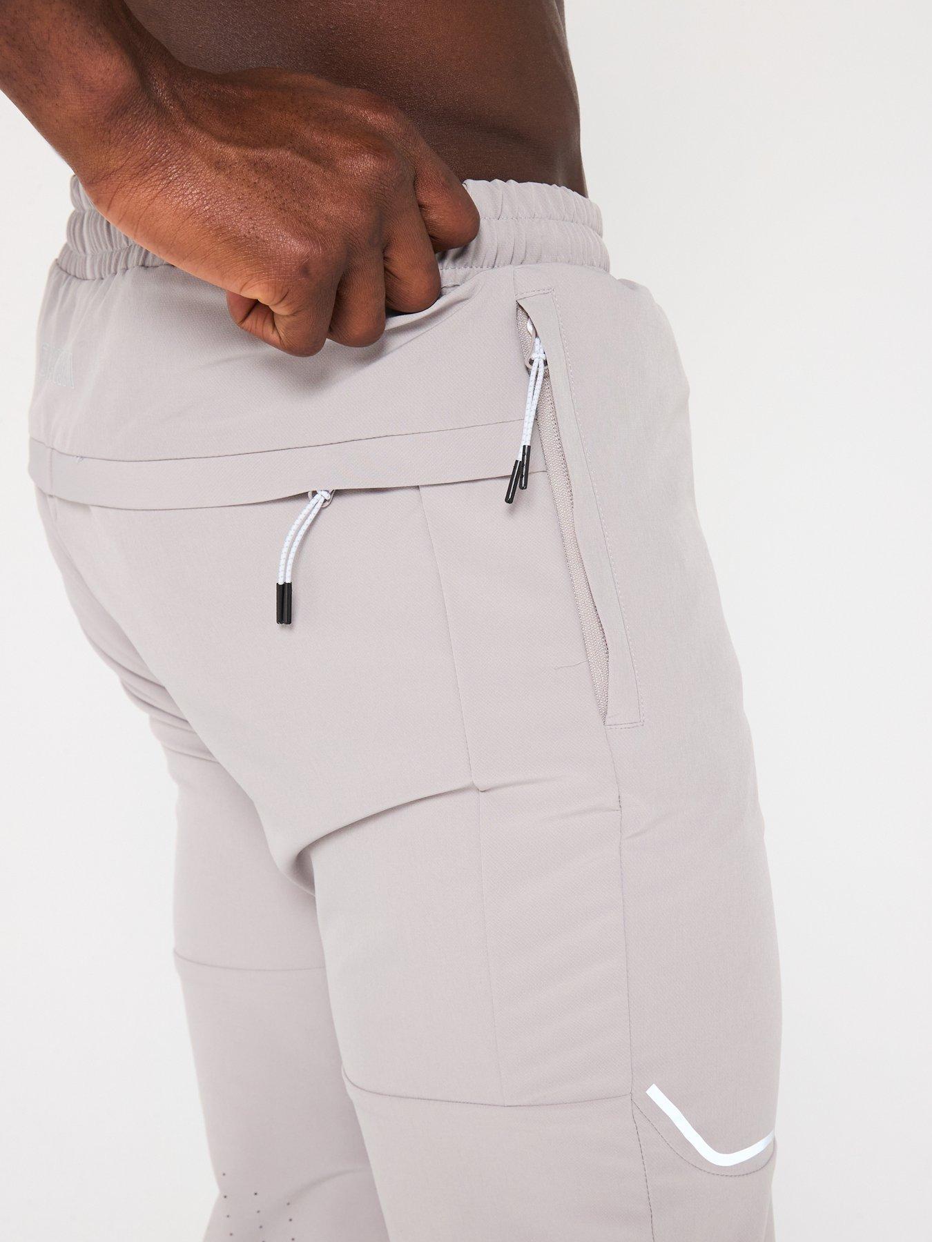  image of okami-mens-block-woven-trackpant-light-grey