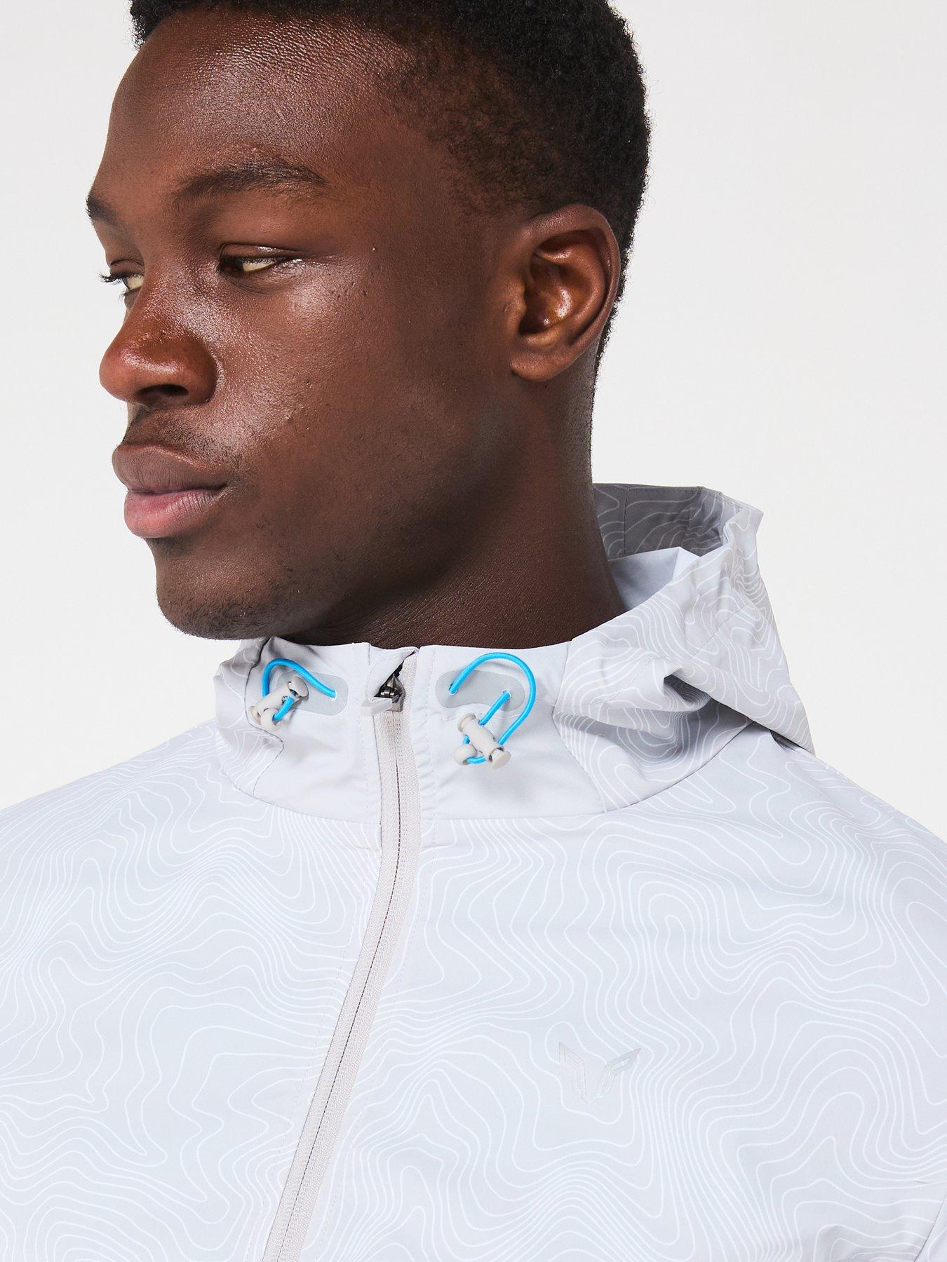  image of okami-mens-contours-windbreaker-light-greyblue