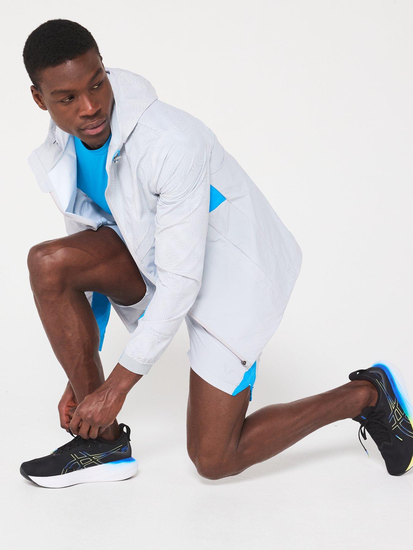  image of okami-mens-contours-windbreaker-light-greyblue