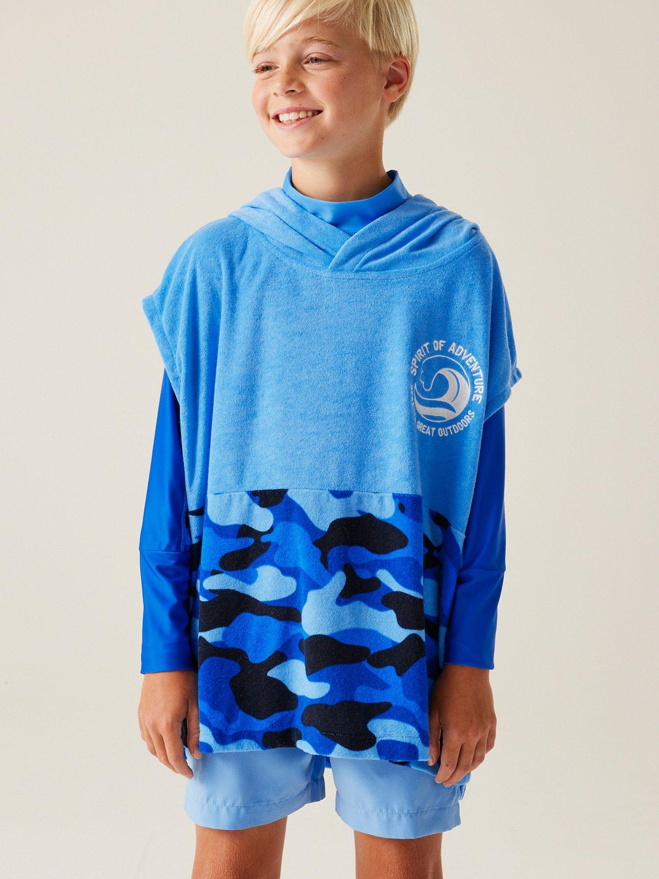  image of regatta-kids-towelling-robe--blue