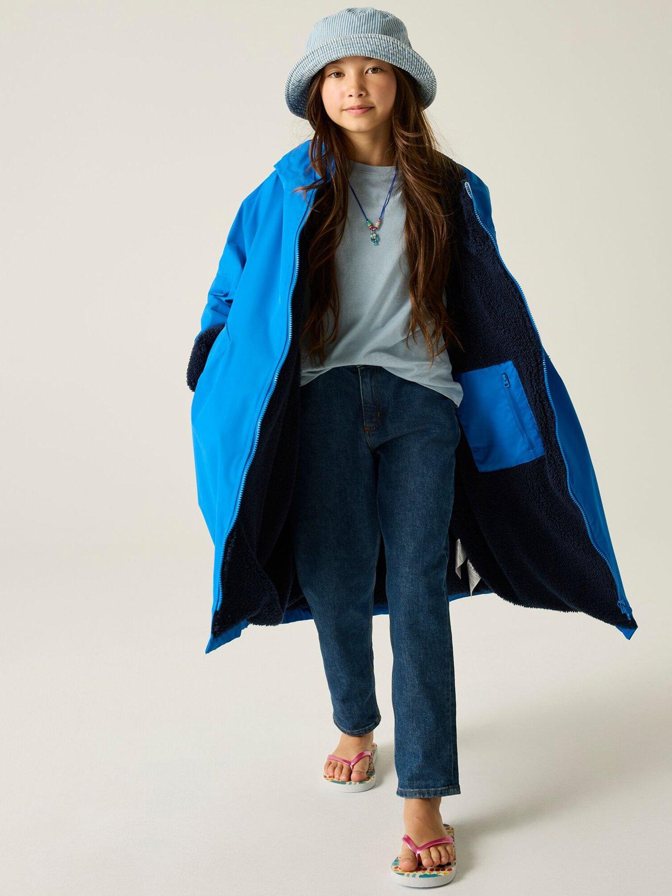 regatta-junior-kids-waterproof-changing-robe-blue