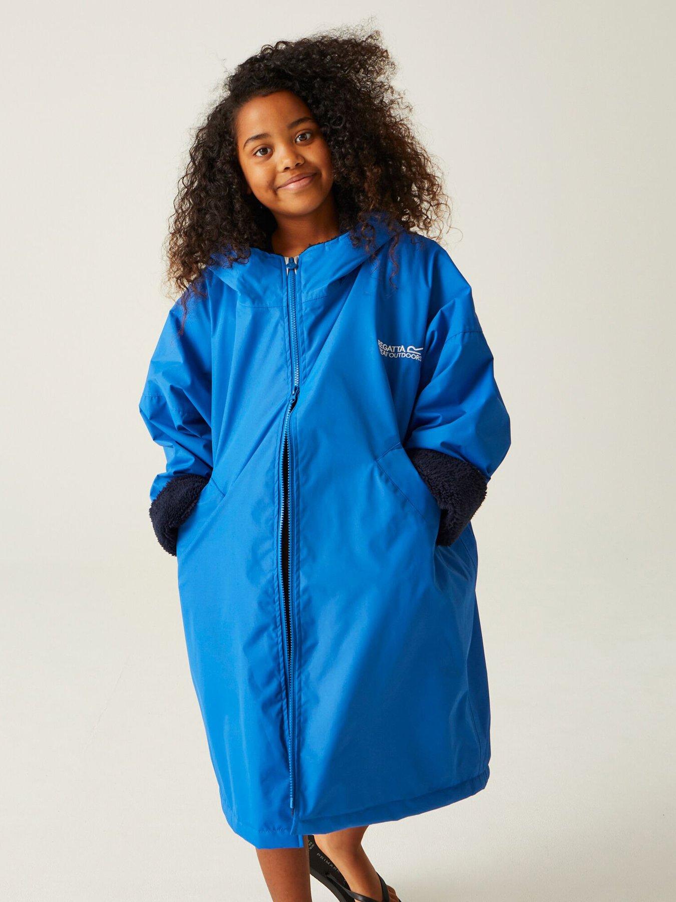 undefined Junior Kids Waterproof Changing Robe - Blue