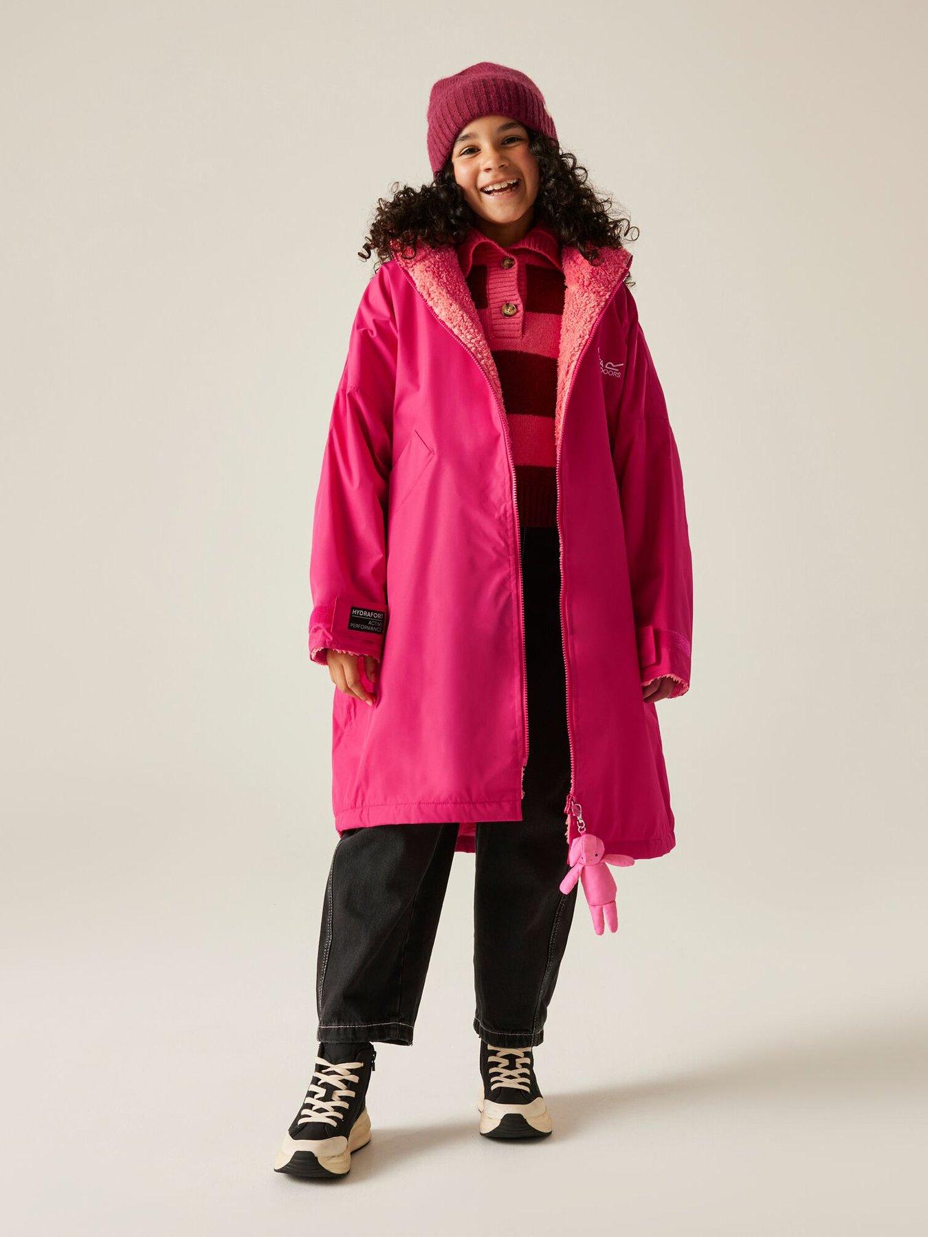 undefined Junior Kids Waterproof Changing Robe - Pink