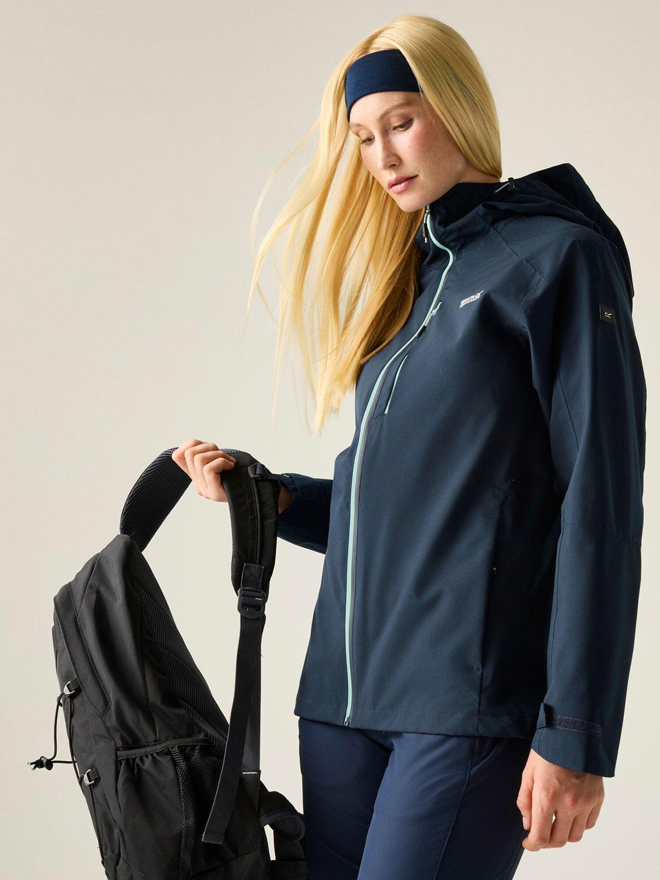  image of regatta-womens-birchdale-ii-waterproof-shell-jacket-navy
