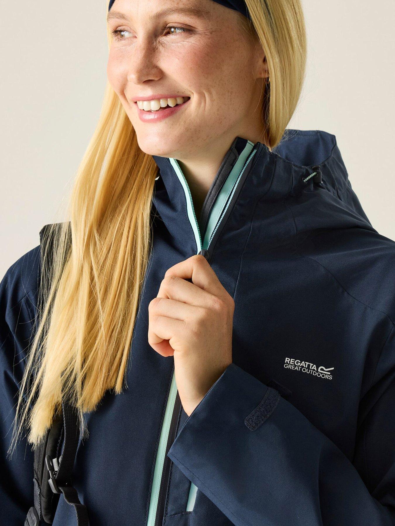  image of regatta-womens-birchdale-ii-waterproof-shell-jacket-navy