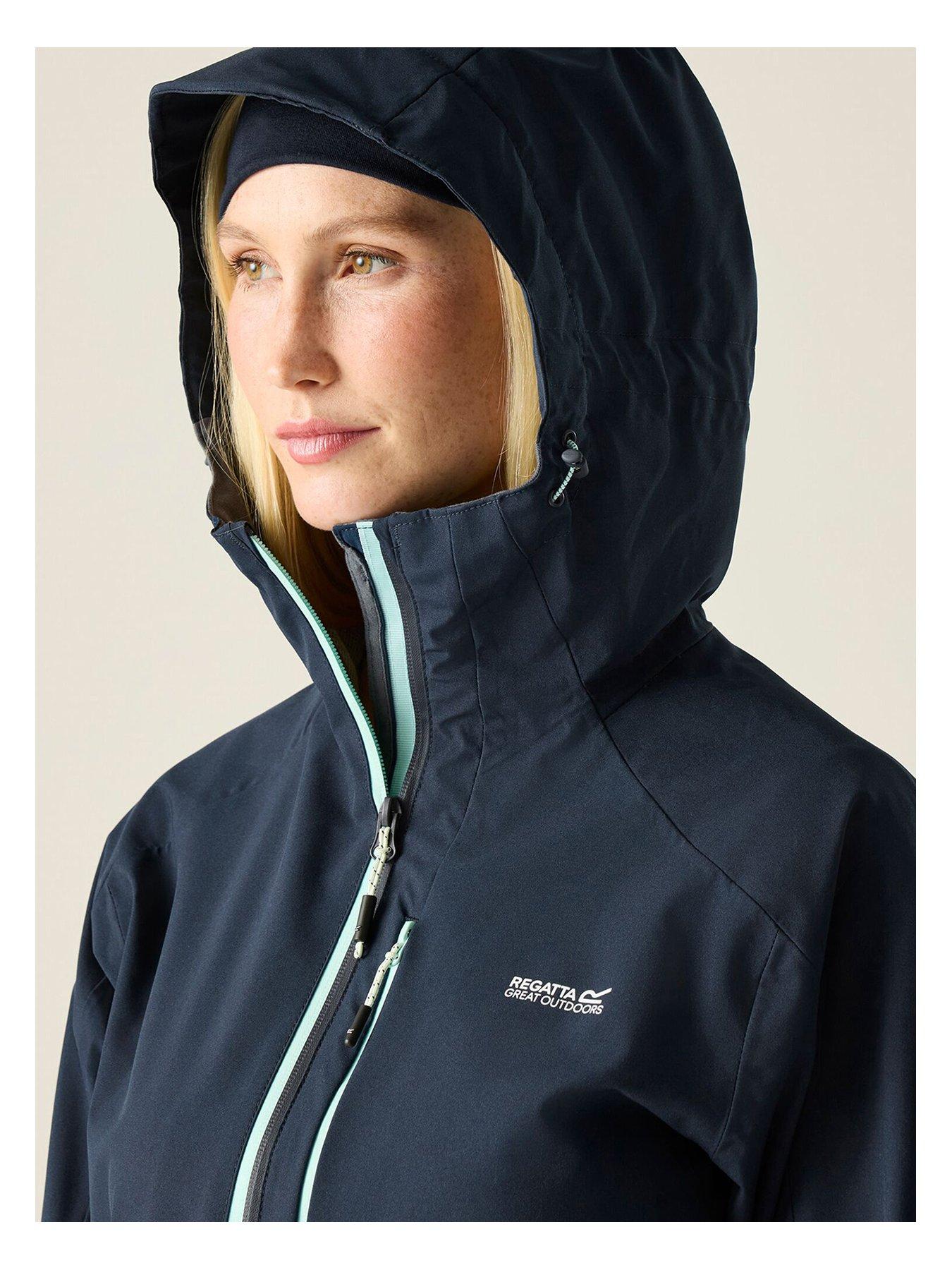  image of regatta-womens-birchdale-ii-waterproof-shell-jacket-navy