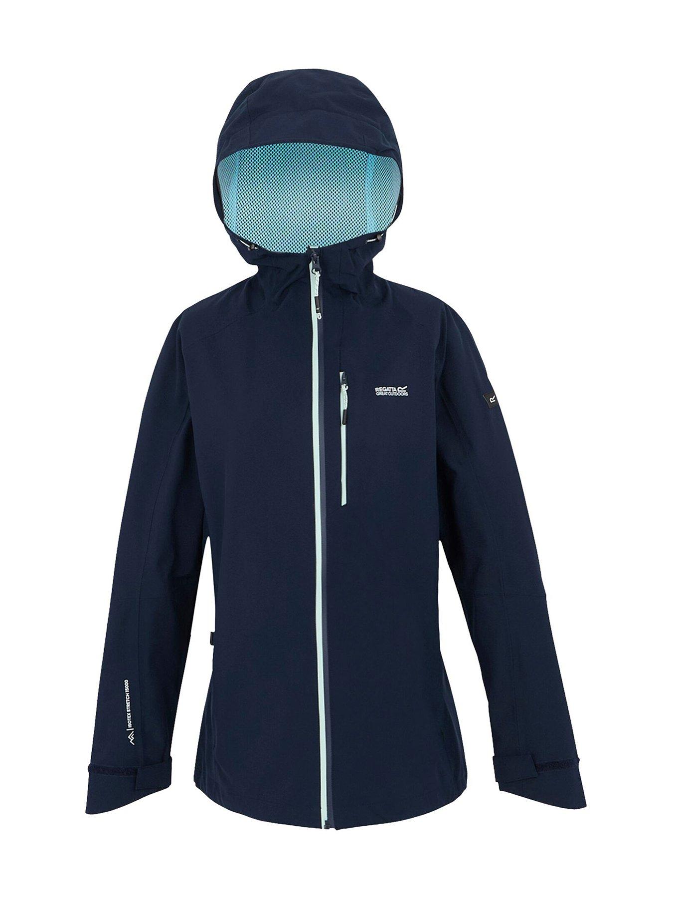  image of regatta-womens-birchdale-ii-waterproof-shell-jacket-navy