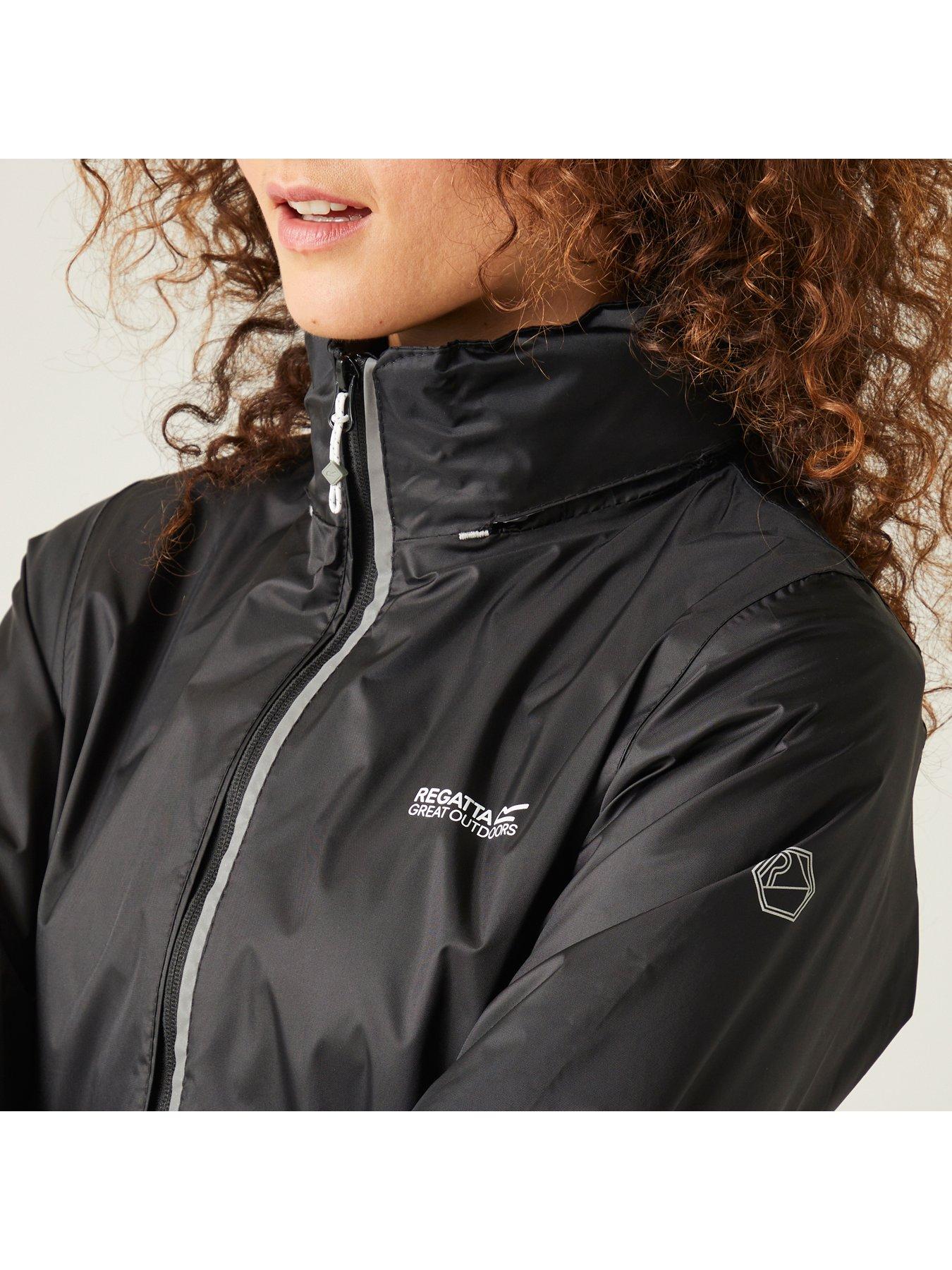  image of regatta-womens-corinne-iv-pack-it-waterproof-shell-jacket-black