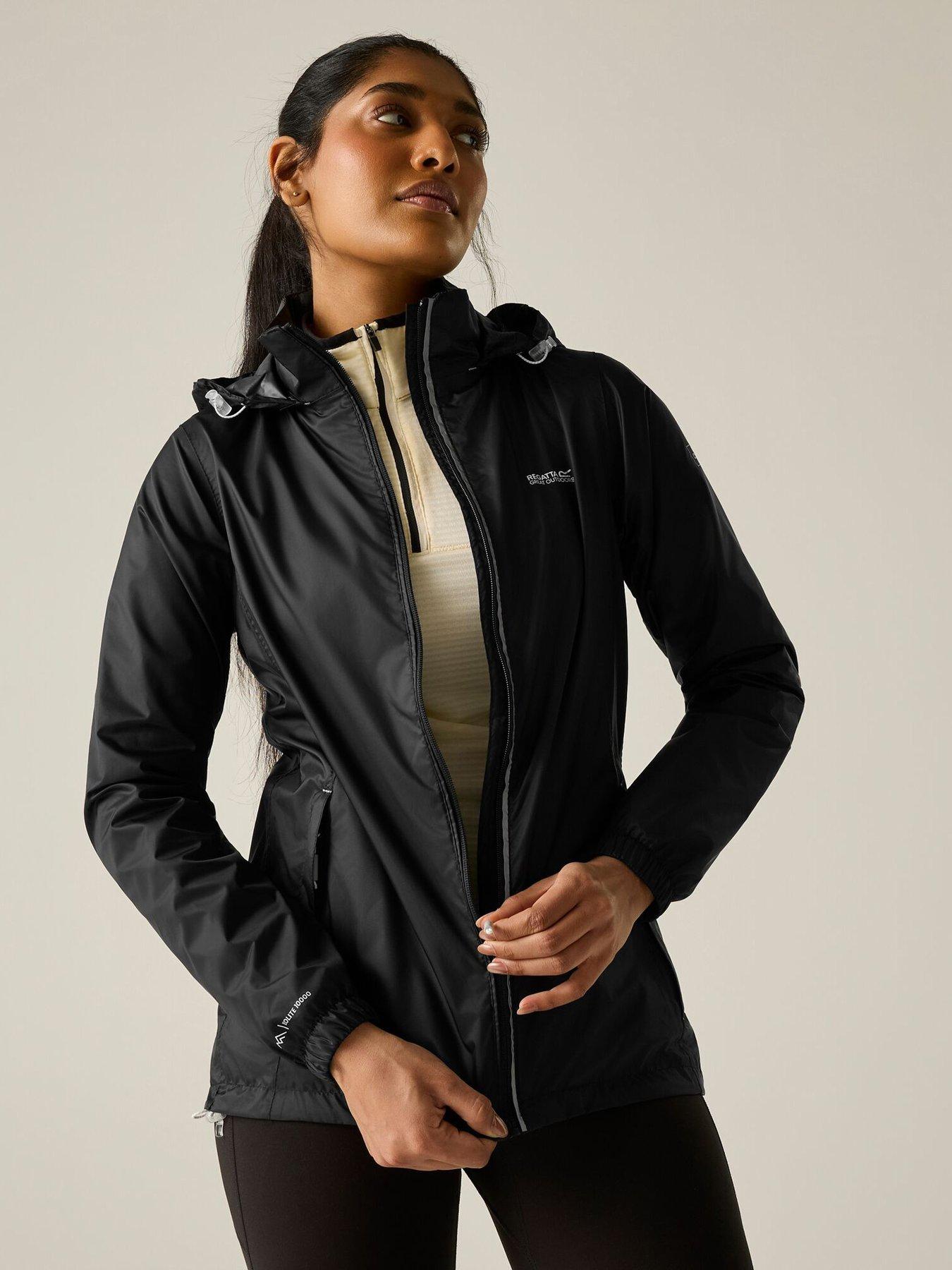 Image 4 of 7 of Regatta Womens Corinne Iv Pack It Waterproof Shell Jacket - Black
