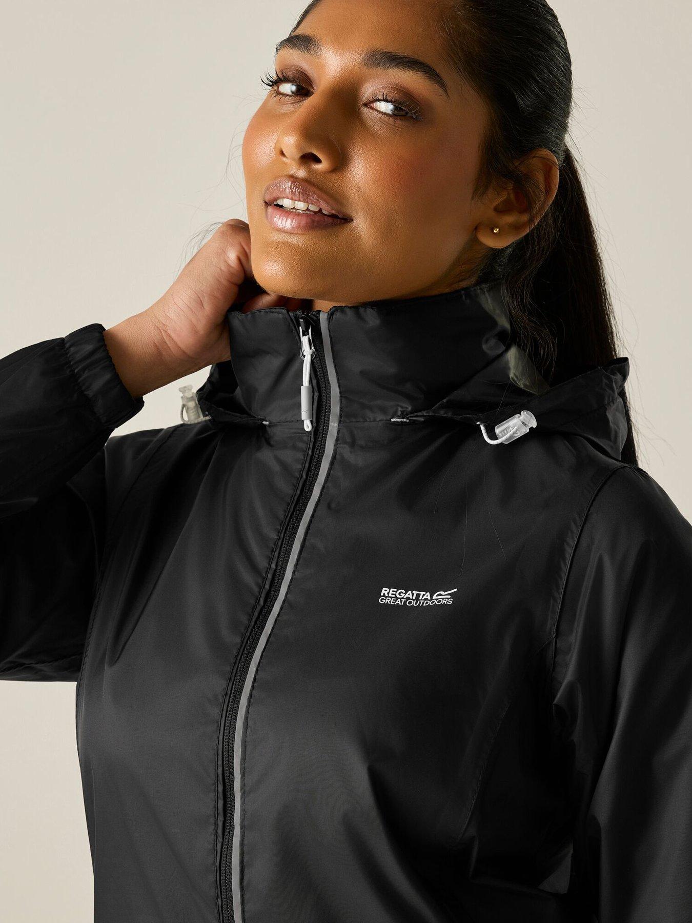 Image 5 of 7 of Regatta Womens Corinne Iv Pack It Waterproof Shell Jacket - Black
