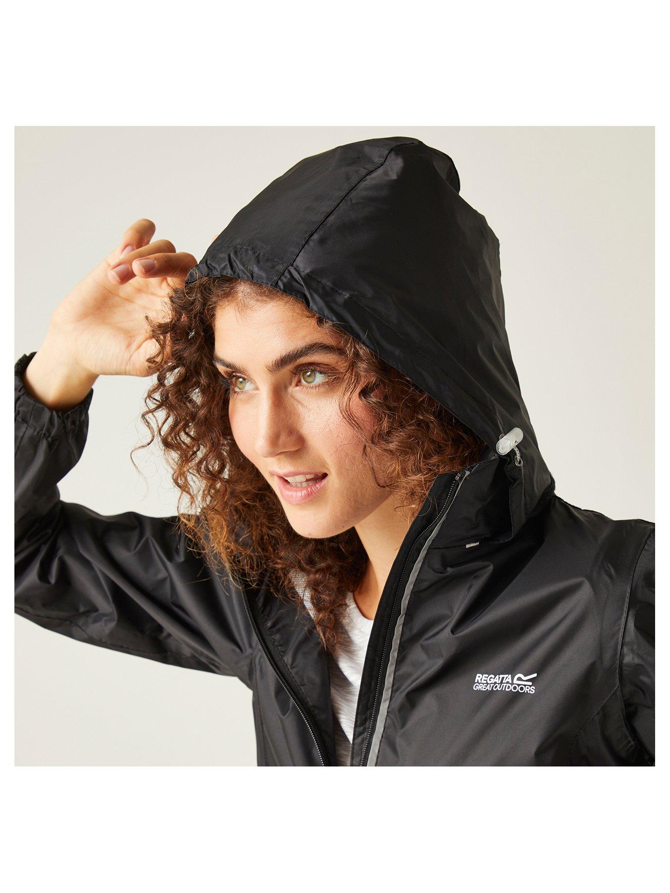  image of regatta-womens-corinne-iv-pack-it-waterproof-shell-jacket-black