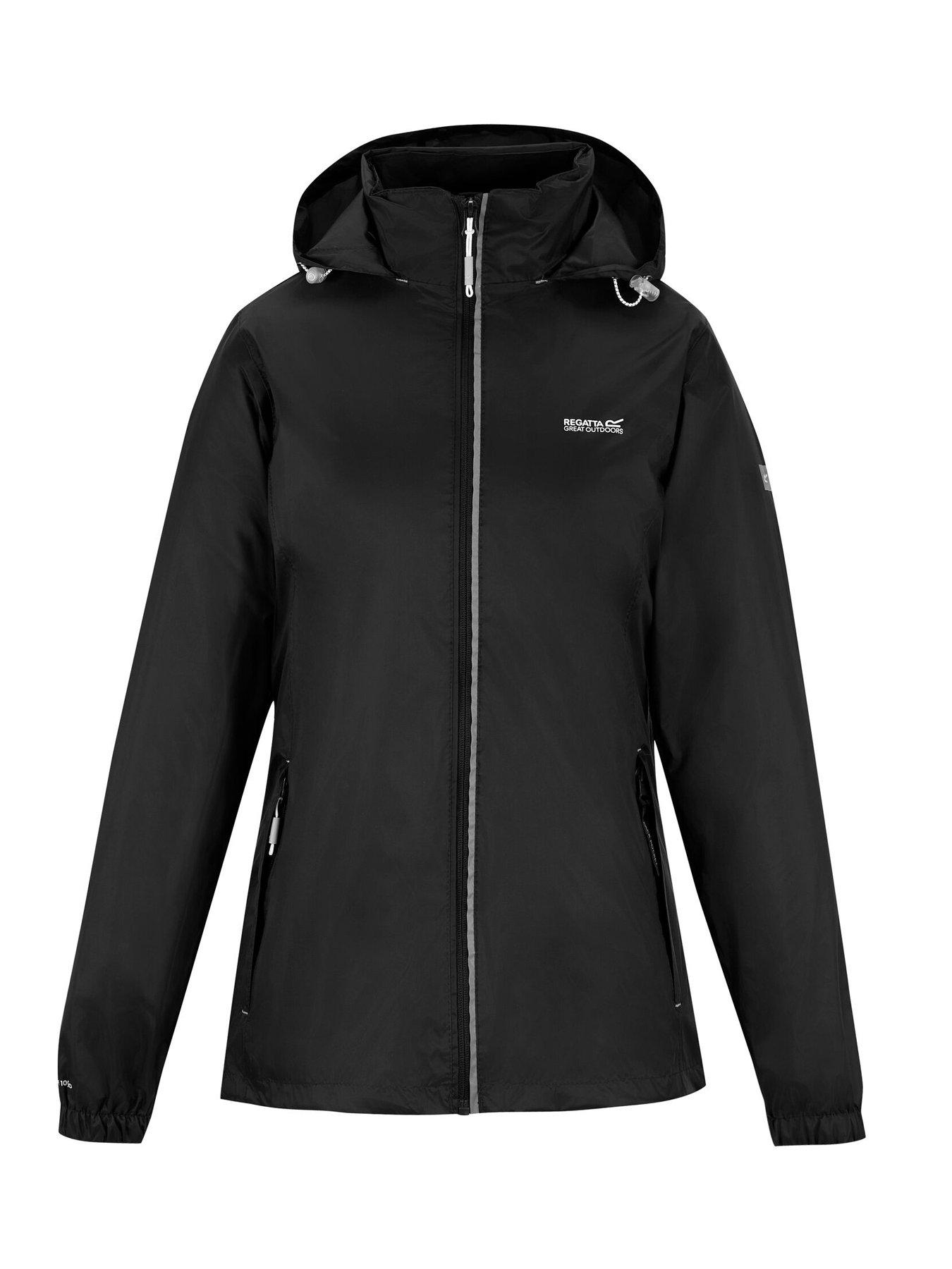 Image 6 of 7 of Regatta Womens Corinne Iv Pack It Waterproof Shell Jacket - Black
