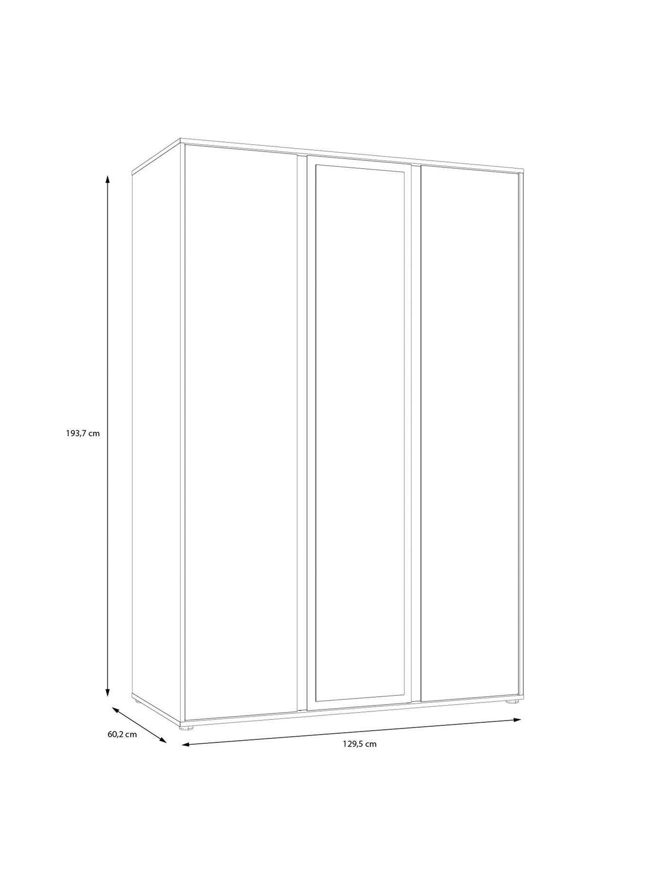  image of very-home-lisson-3-door-mirrored-wardrobe--nbspoatmeal-fscreg-certified