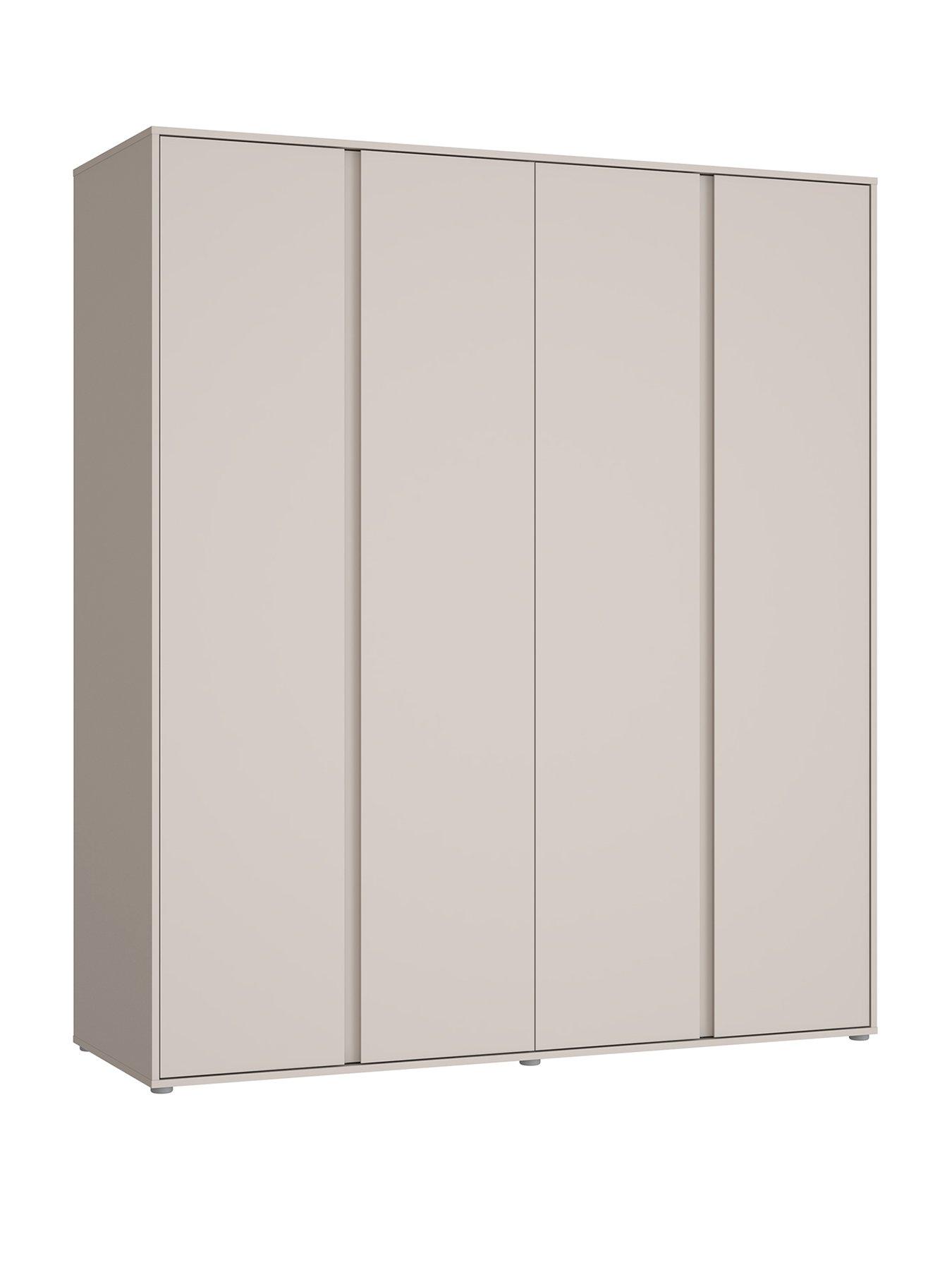 Image 3 of 7 of The Very Collection Lisson 4 Door Wardrobe with Internal Chest of Drawers - Oatmeal&nbsp;- FSC&reg; Certified