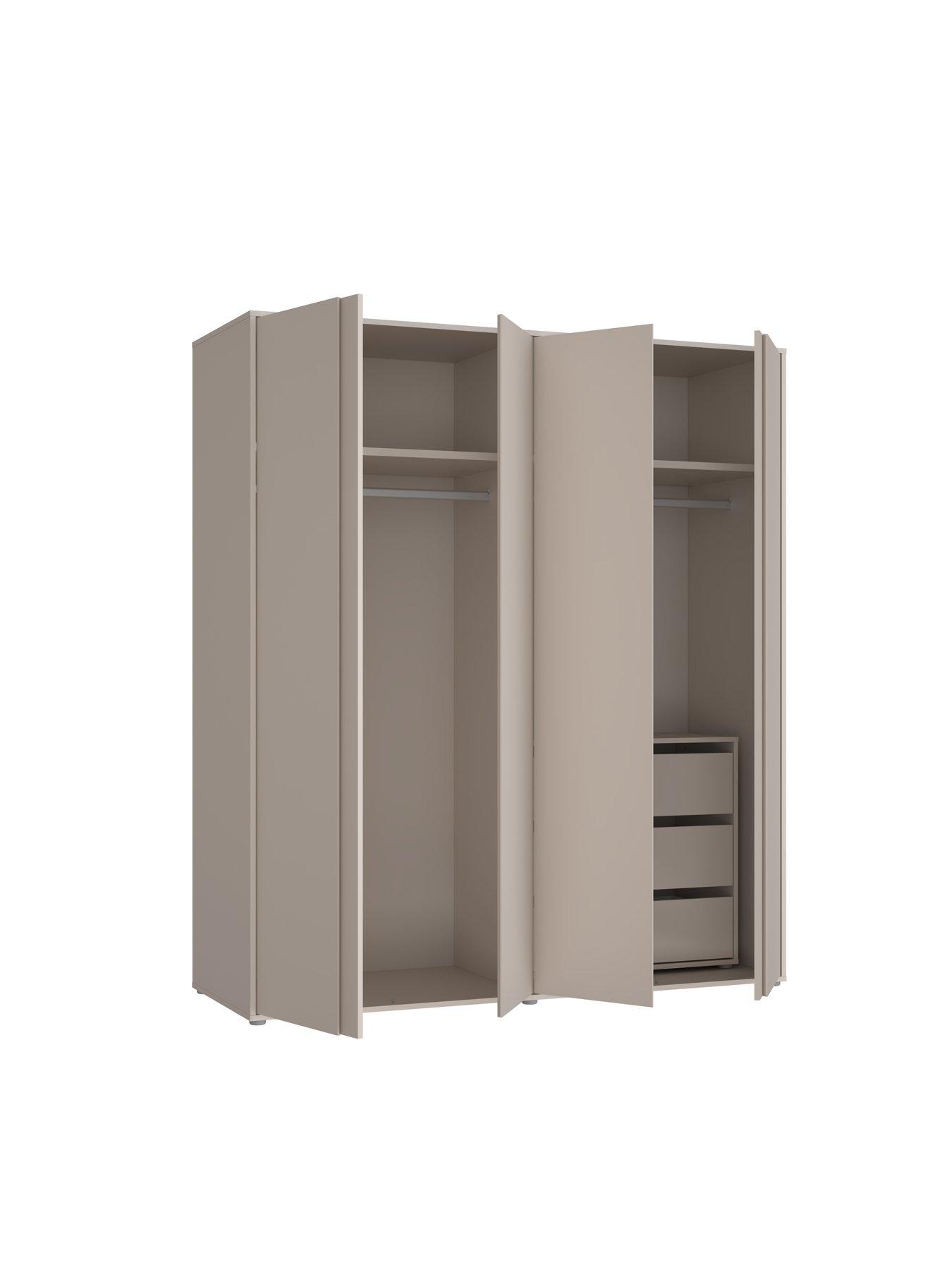 Image 5 of 7 of The Very Collection Lisson 4 Door Wardrobe with Internal Chest of Drawers - Oatmeal&nbsp;- FSC&reg; Certified