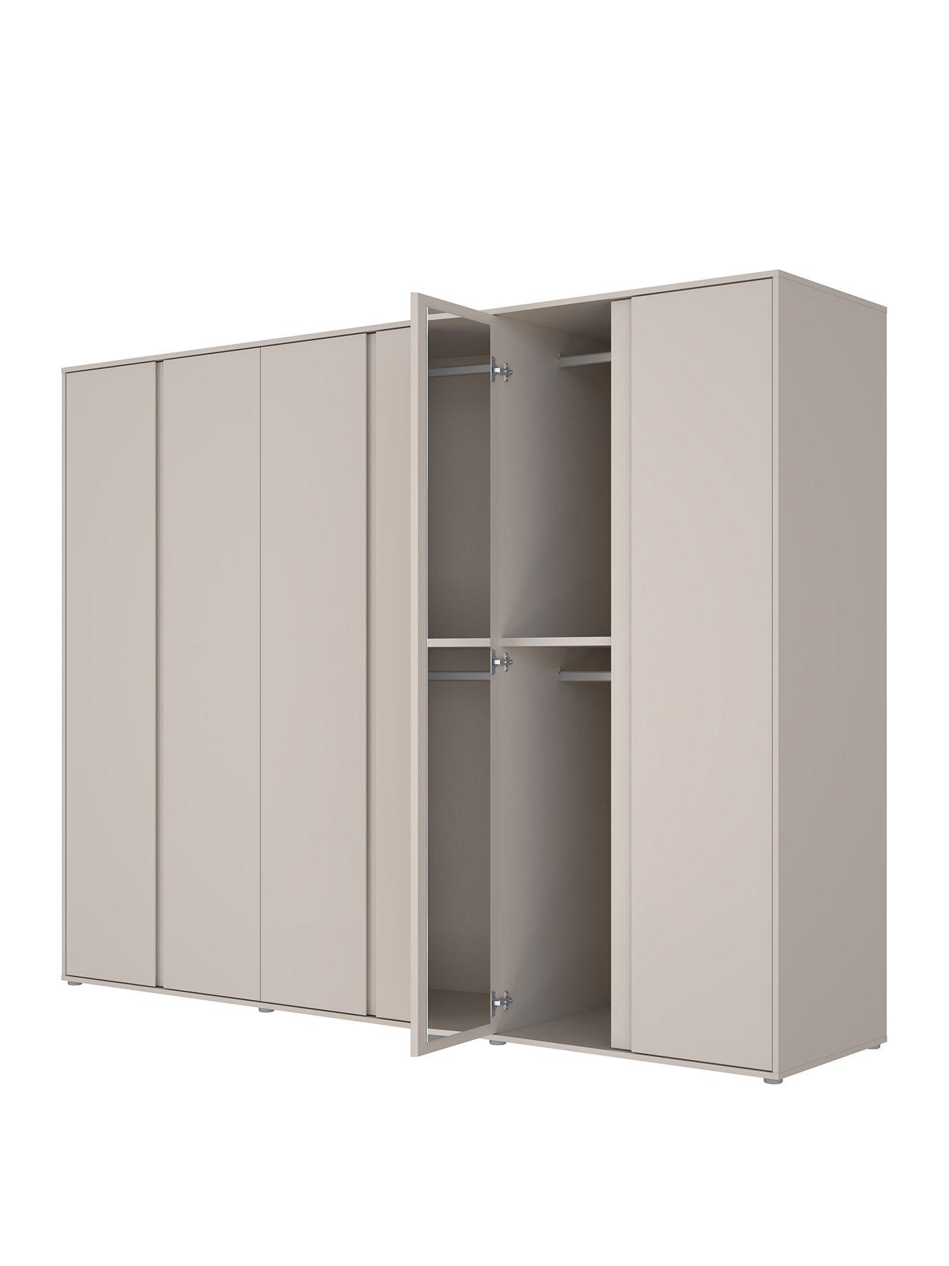  image of very-home-lisson-6-door-wardrobe-oatmeal-fscreg-certified