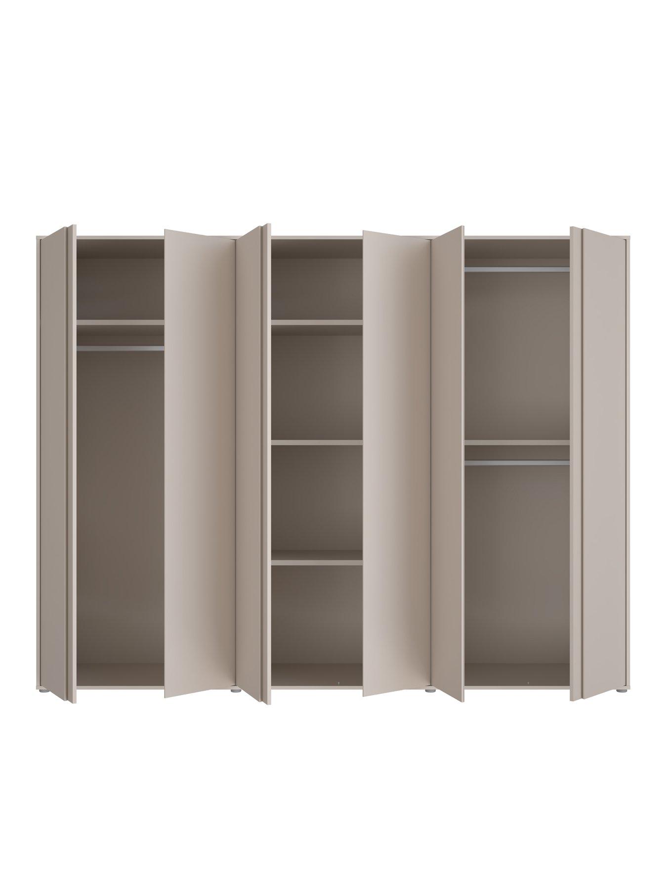  image of very-home-lisson-6-door-wardrobe-oatmeal-fscreg-certified