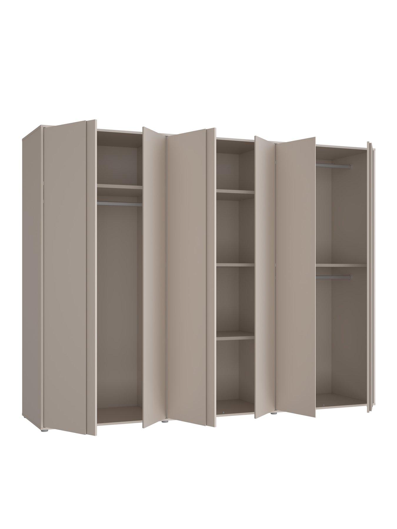 image of very-home-lisson-6-door-wardrobe-oatmeal-fscreg-certified