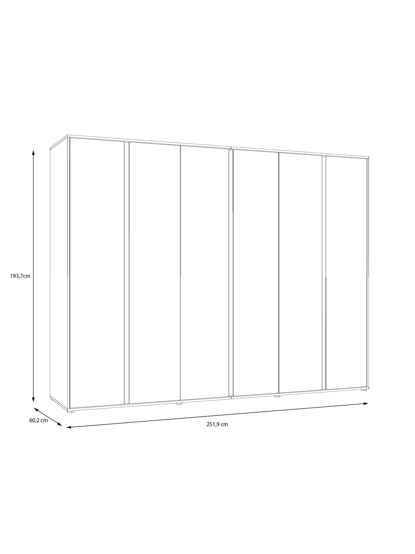  image of very-home-lisson-6-door-wardrobe-oatmeal-fscreg-certified