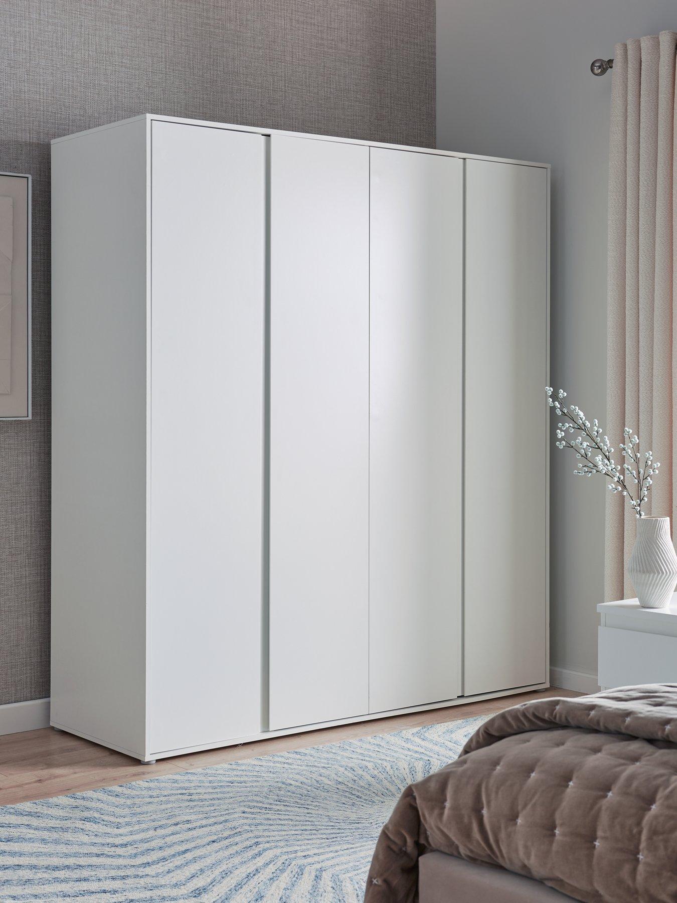 The Very Collection Lisson 4 Door Wardrobe with Internal Chest of Drawers - White - FSC® Certified